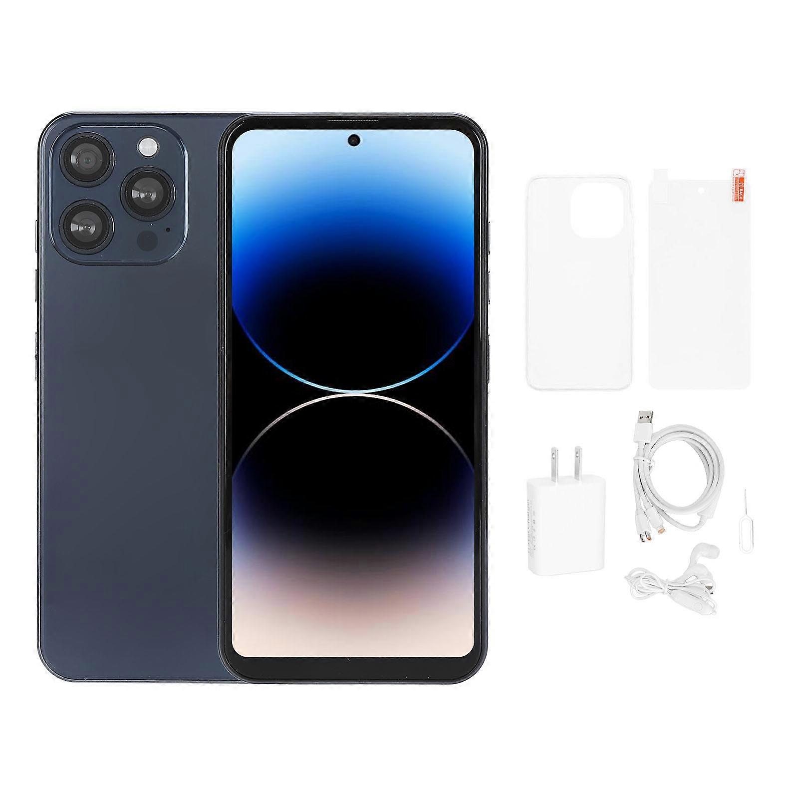 Unlocked 6.7" Ultra HD Smartphone, 4G, 8-Core, 8GB+256GB, Android 12, Dual SIM, Dark Blue