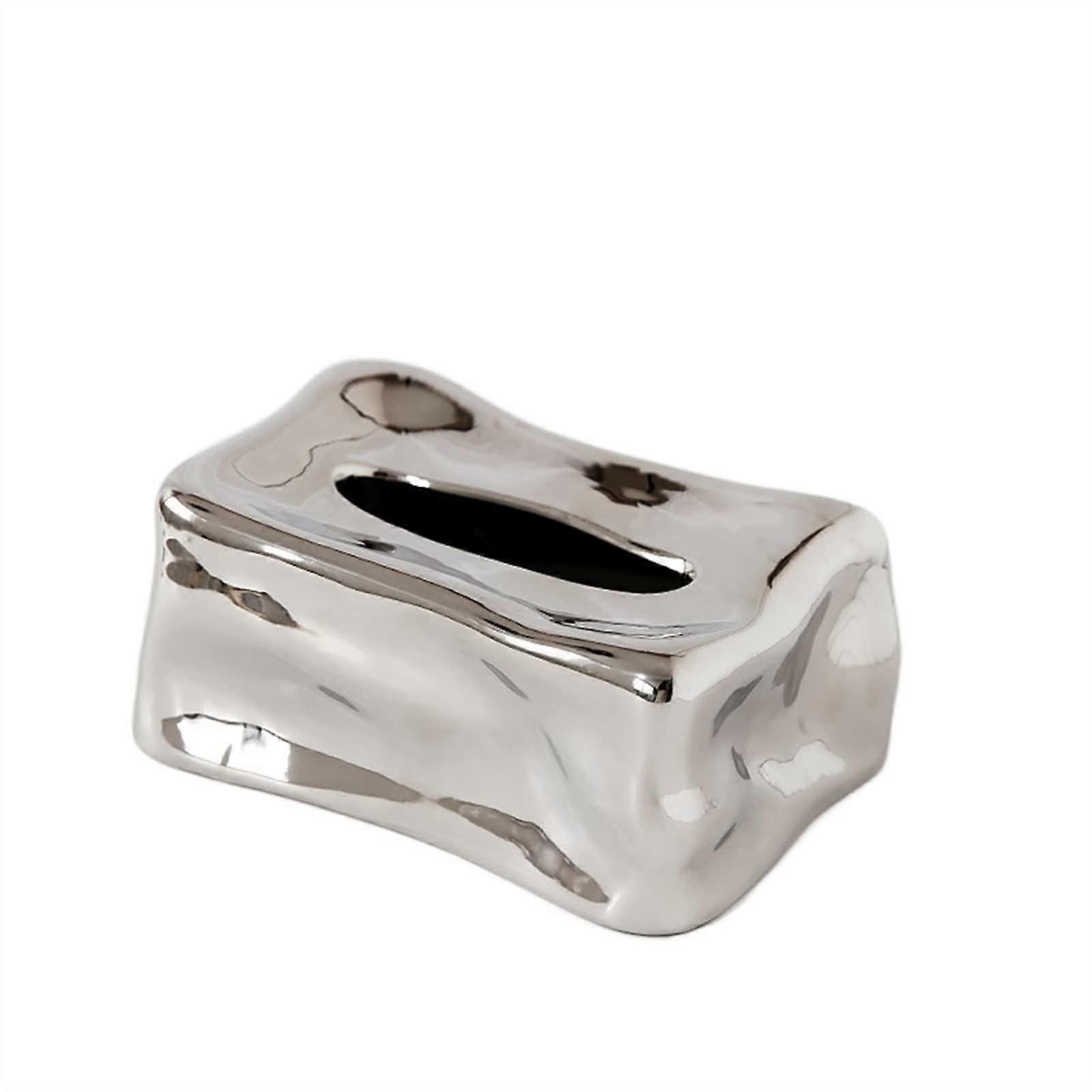 Tissue Box Ceramic Cover Rectangular Towel Dispenser for Bathroom Kitchen Living Room Olive Green Design