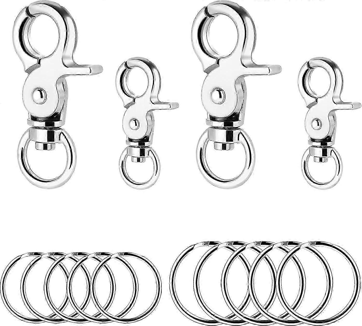 Dog Tag Clips and Rings Set - Durable ID Tags with Rings for Dogs and Cats Collar Harnesse