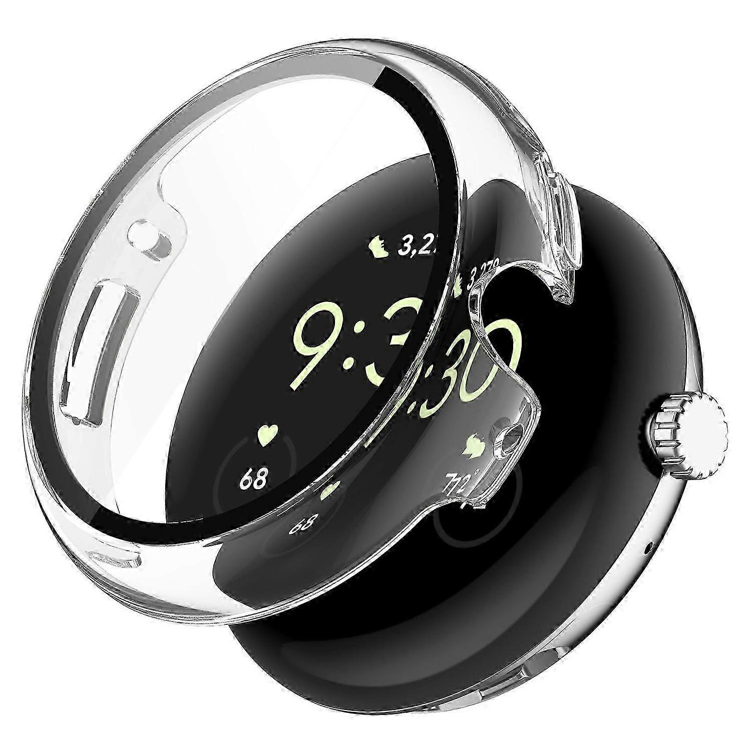 Hard PC Clear Watch Case for Compatible with Google Pixel Watch 2 / Pixel Watch - Full Coverage Shockproof Cover