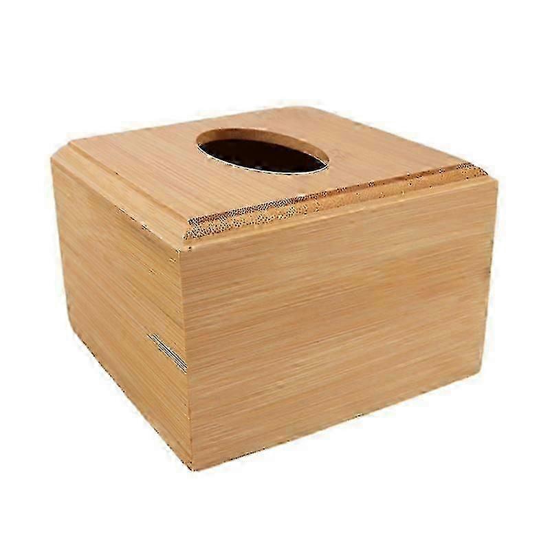 Eco-friendly Sturdy Construction Bamboo Rectangular Tissue Box Holder for Home