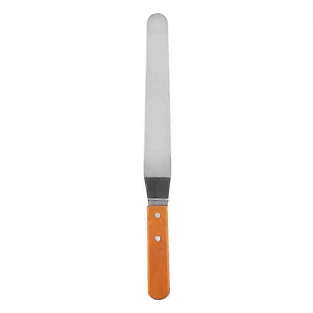 Stainless Steel Spatula with Wooden Handle for Cake Bread Cream Smoother Baking Tool