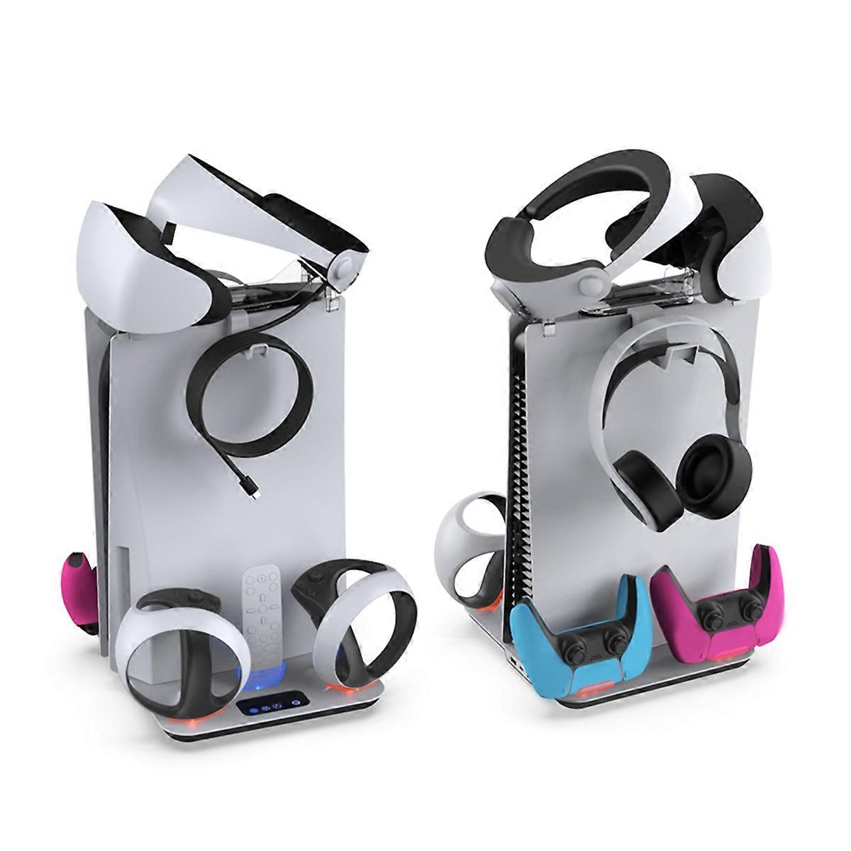 For PSVR2 Storage Stand with Controller Holders, Headset Hanger