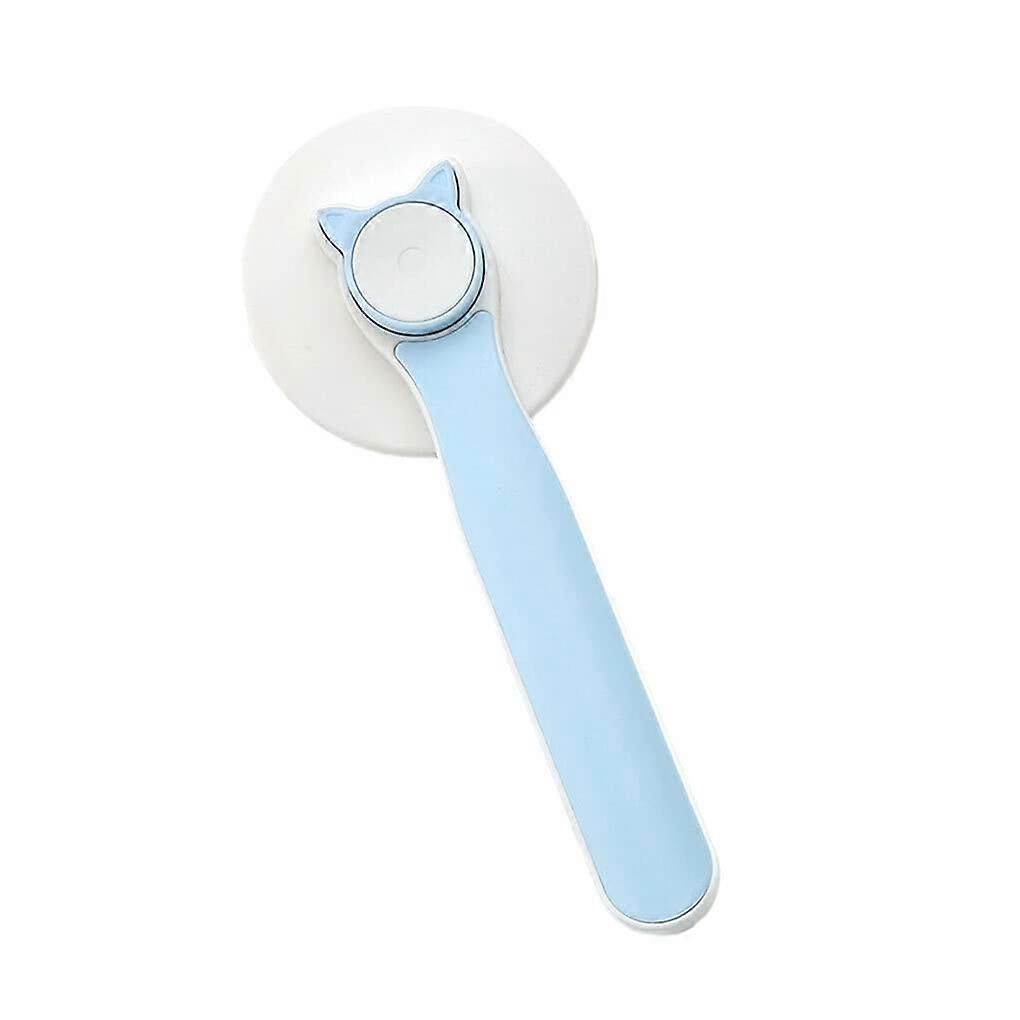 Cat Deshedding Comb, Blue, Plastic Non-Slip Handle, Pet Grooming Tool