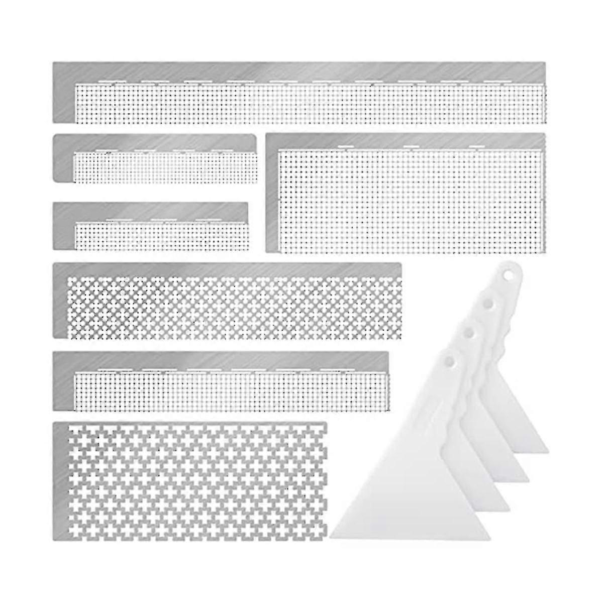 1set Ruler Stainless Steel Mesh Ruler 216 400 520 599 699 800 1020 Blank Grid 5d Diamond Art Ruler