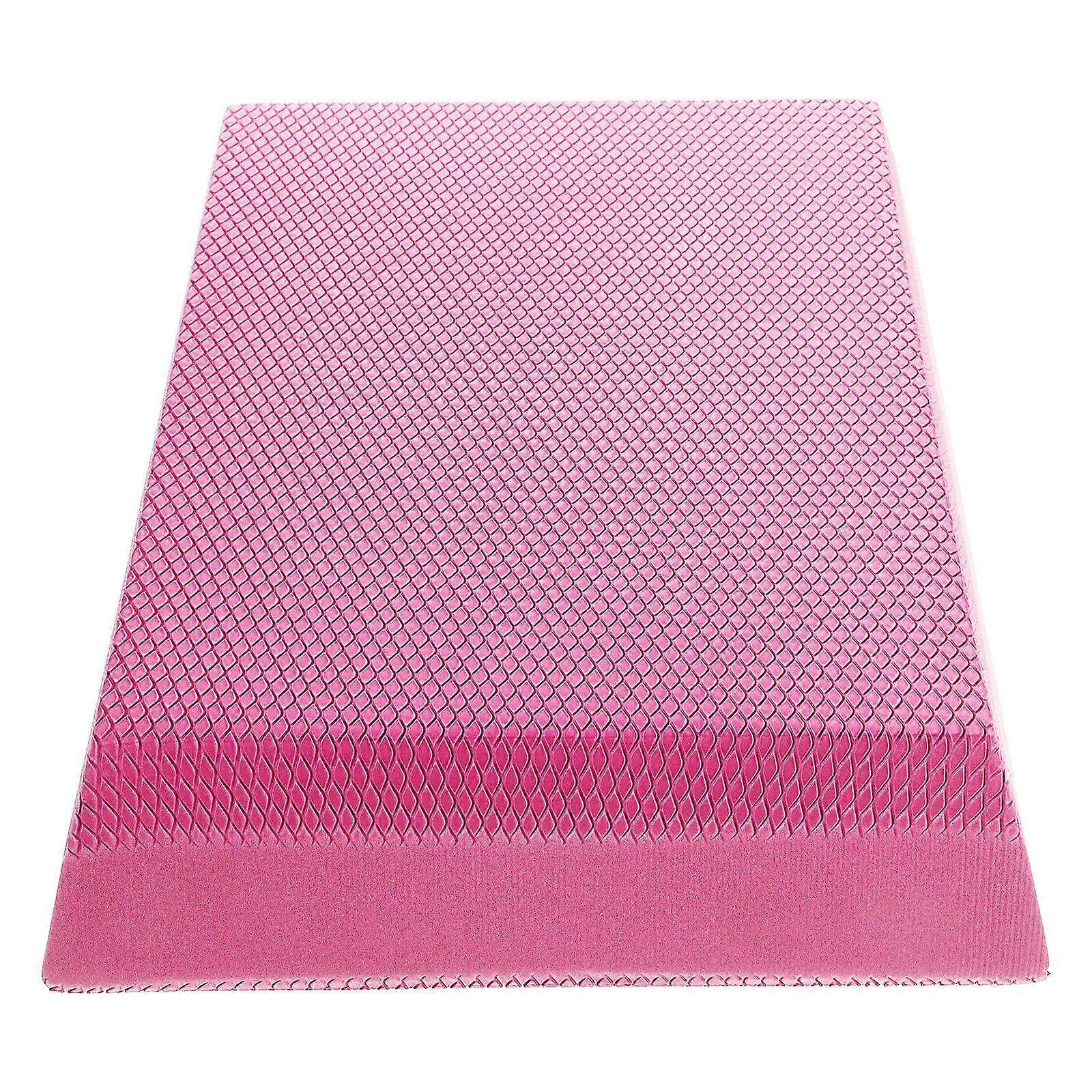 Stability Trainer Pad Balance Training Pad Yoga Fitness Balance Mat Pink Trapezoidal Shape 6x22x31cm 1Pack