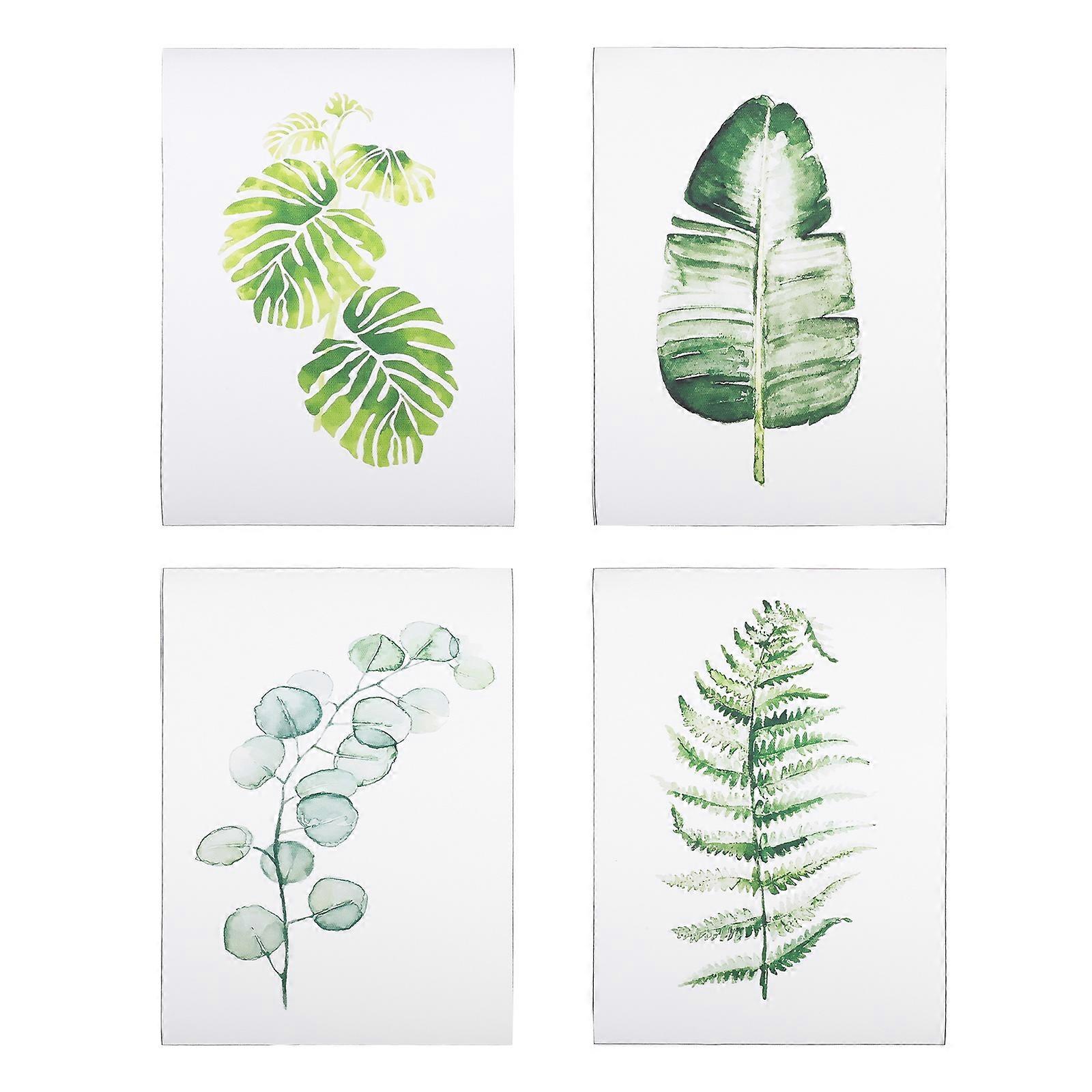 Decorative Canvas Painting Rectangular Wall Art Minimalist Design for Home Office 4Pcs