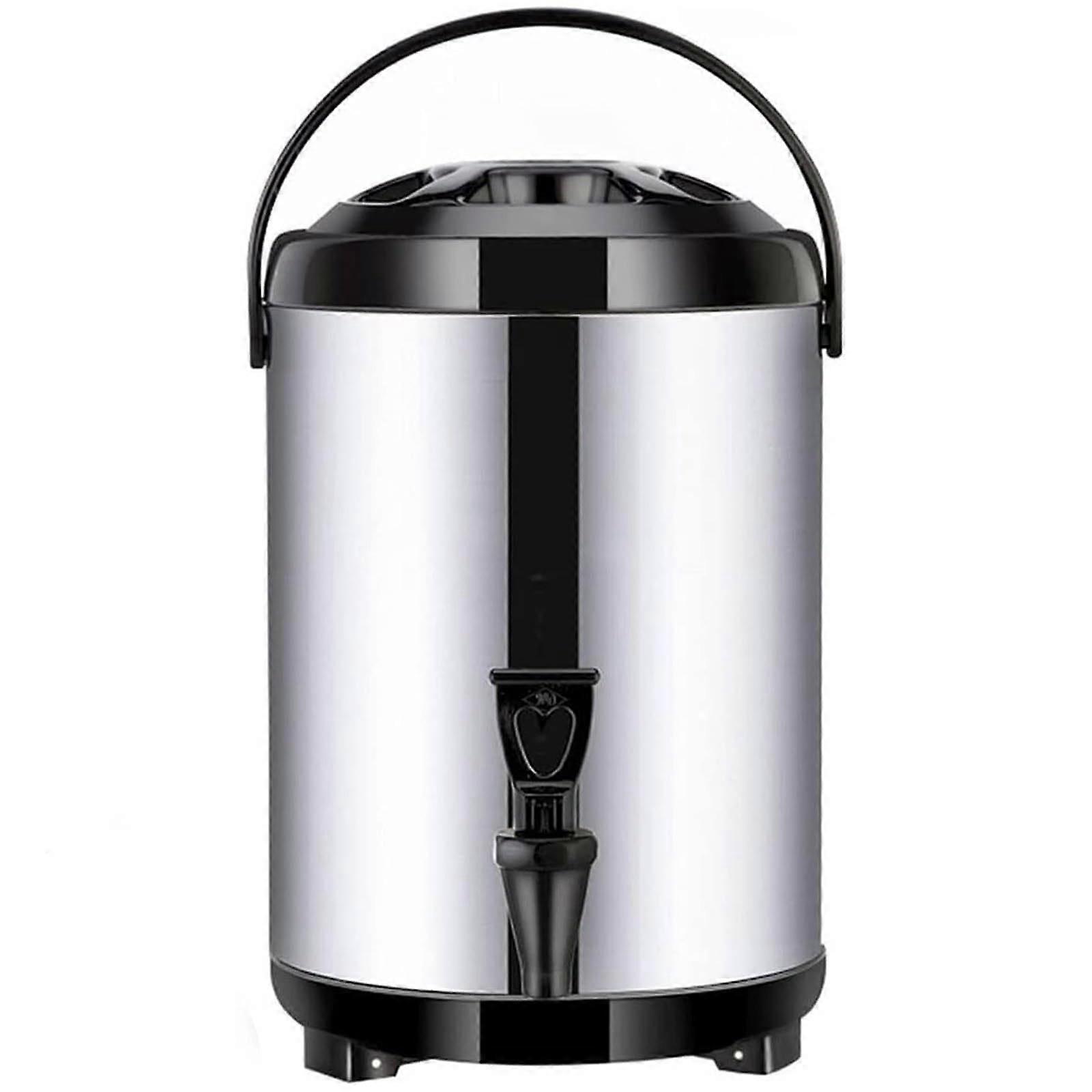 奶茶桶,保温桶,不锈钢,带盖和水龙头,12L