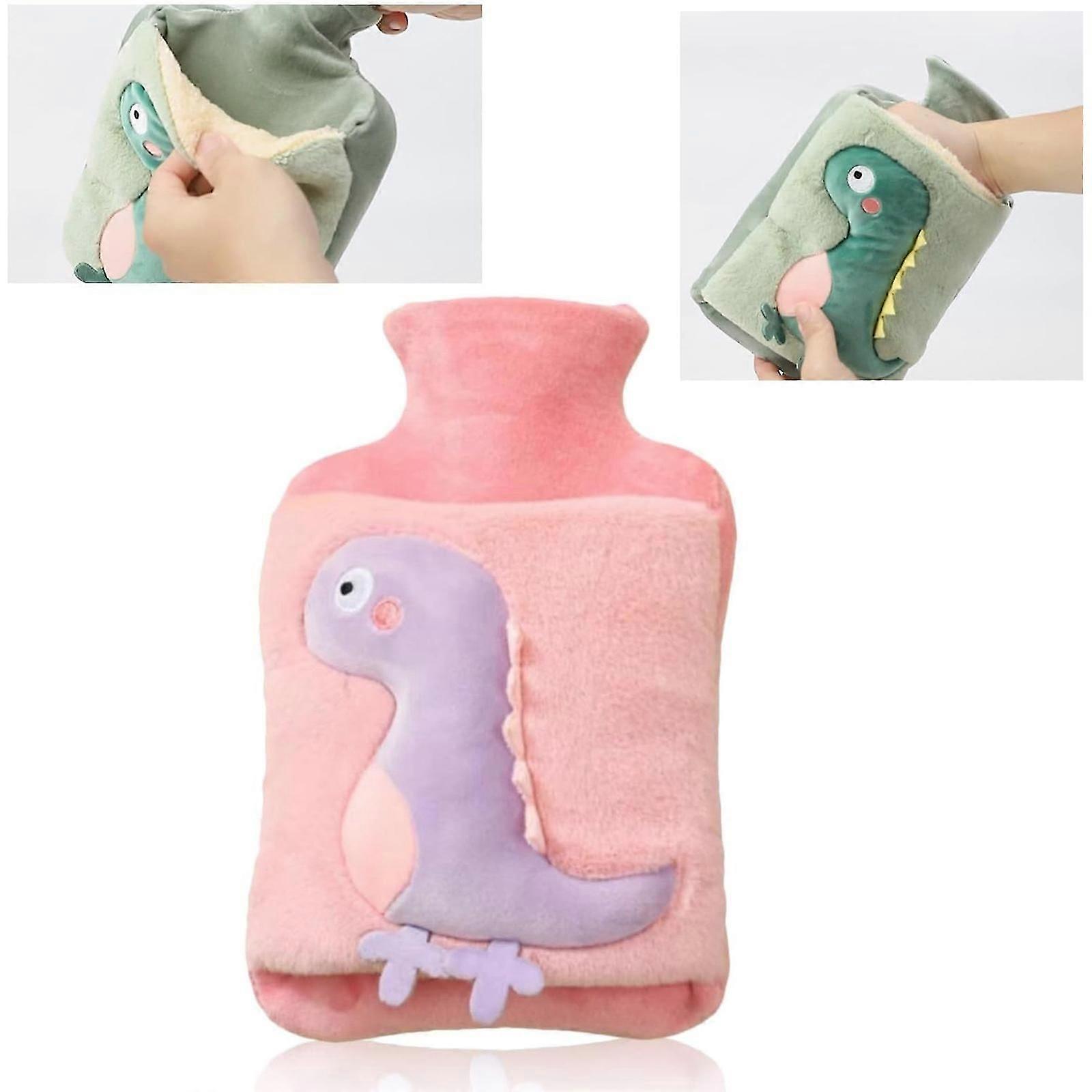 Bouillotte avec couvercle, bouillotte en peluche de grande capacité 1L/2L Antidéflagrante étanche
