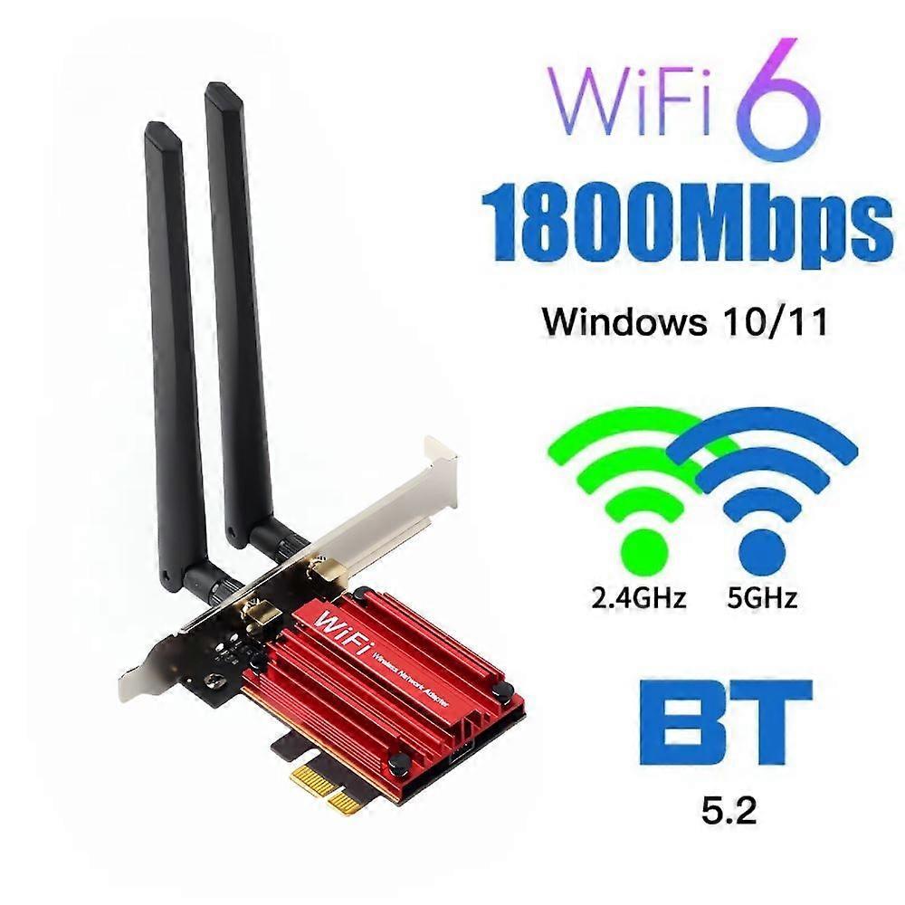 Adattatore wireless 3000Mbps WiFi 6 Pcie AX3000 Dual Band 5Ghz/2.4Ghz per scheda di rete Bluetooth 5.2 WiFi6