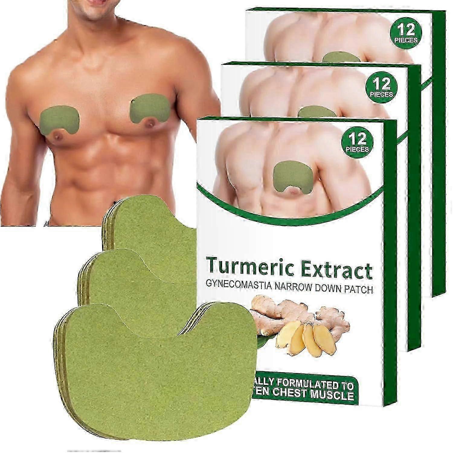 Gynecomastia Plasters for Men, Gynecomastia Reduction Cellulite Plasters Firming Chest Muscles, Natural Gynecomastia Cellulite Melting Plasters