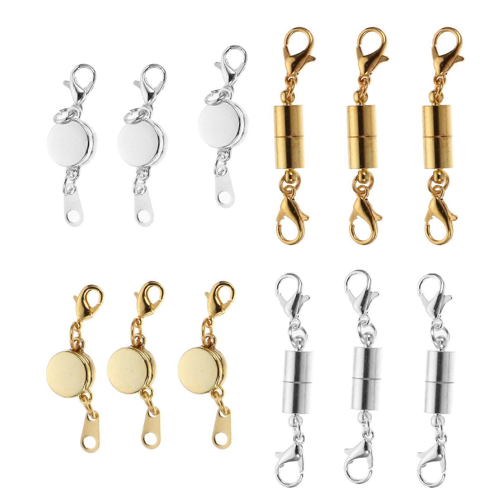 12pcs Clasp Hooks Magnet Extension Buckle for Necklace Bracelet Jewelry Making