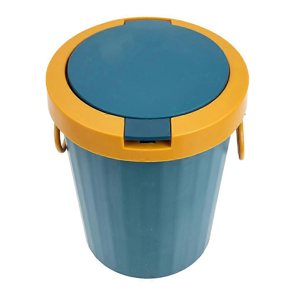 Lidded Garbage Bin Trash Container Bathroom Use PP Material Rectangular Shape Simple and Practical 1Set