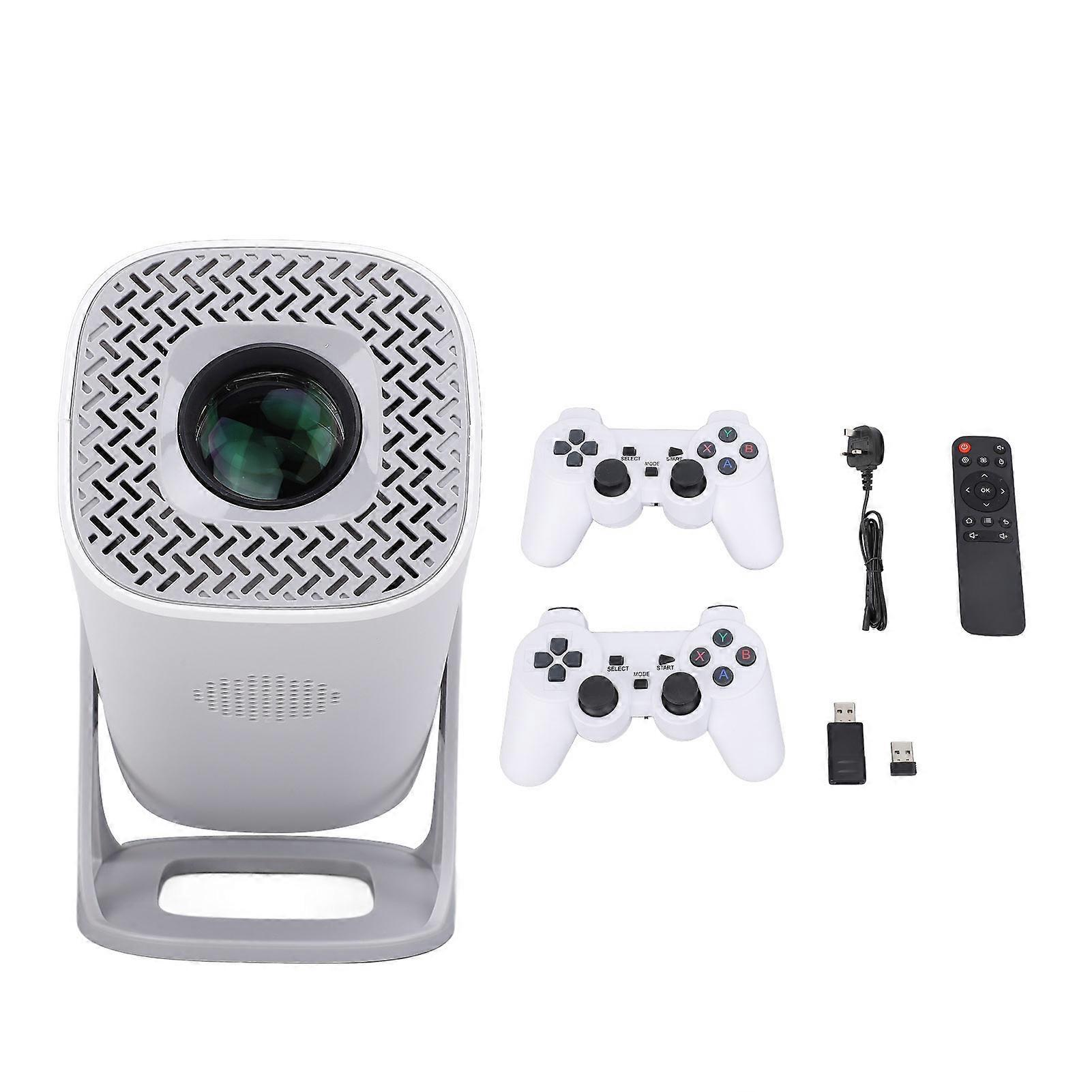 4K WiFi Bluetooth Portable Projector with Game Controller, 180° Rotation, 64GB Storage