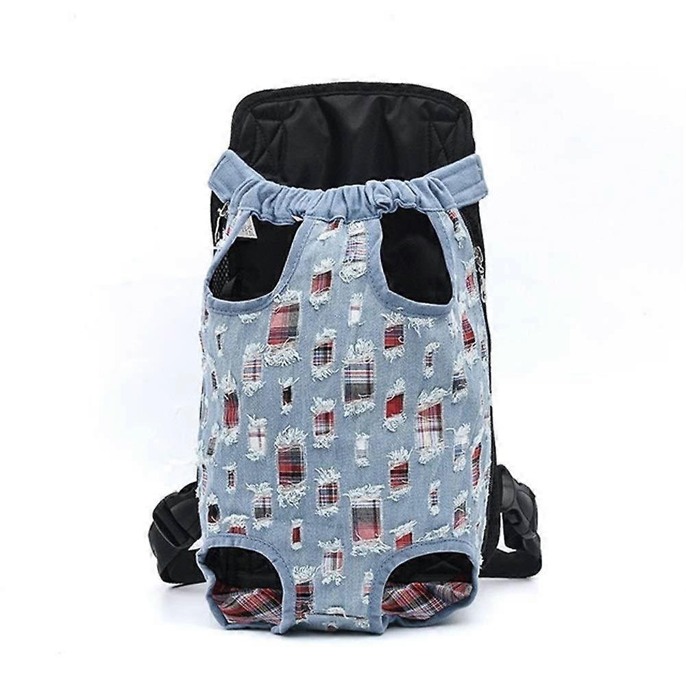 Dog Carrier Backpack for Small Dogs and Cats - Lightweight Mesh Travel Bag with Shoulder Strap and Handle in Light Blue, Size M