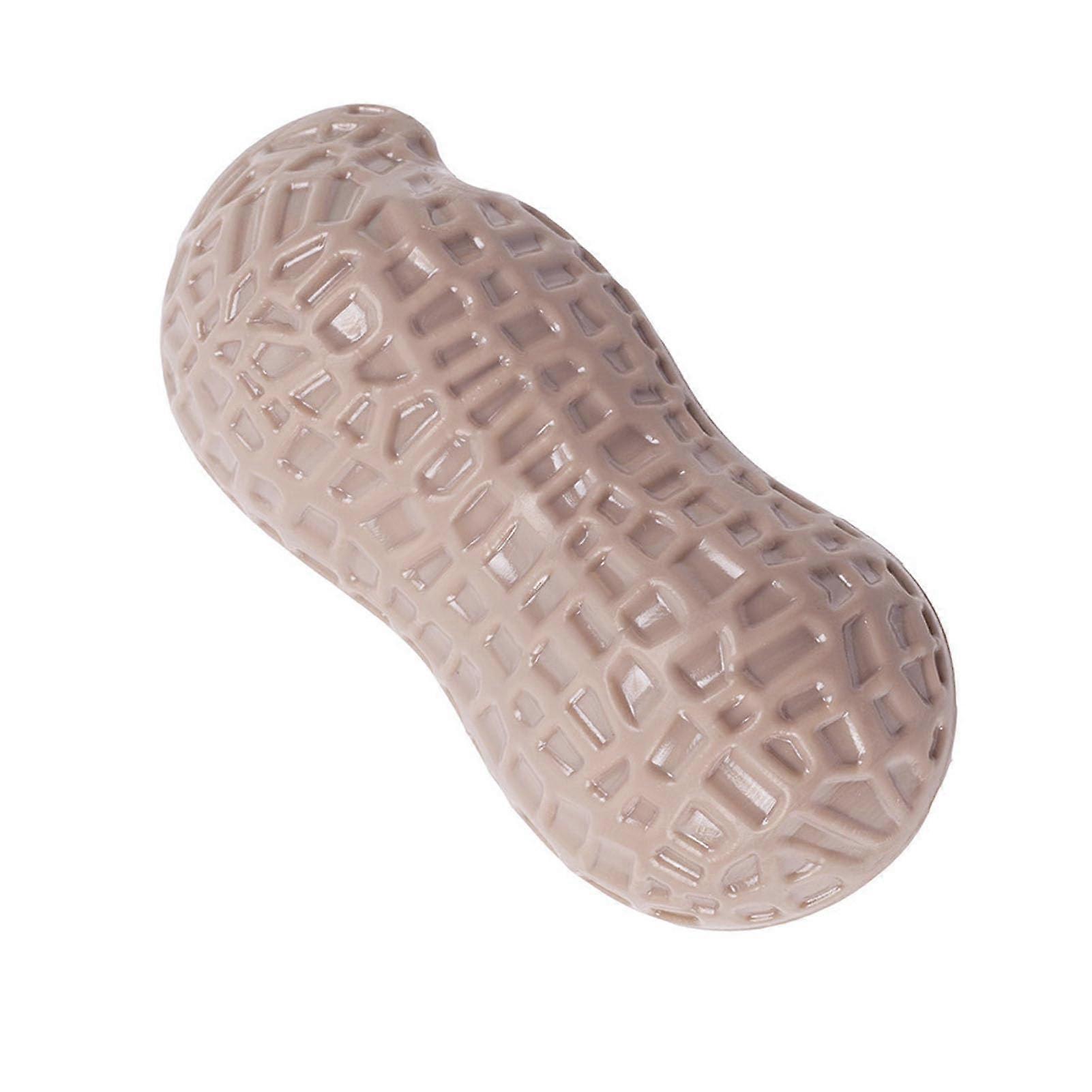 Puppy Chew Toy for Small Dogs, Peanut Squeaky Dog Toy, Bite Resistant, Easy Clean Indoor Use, Coffee Color