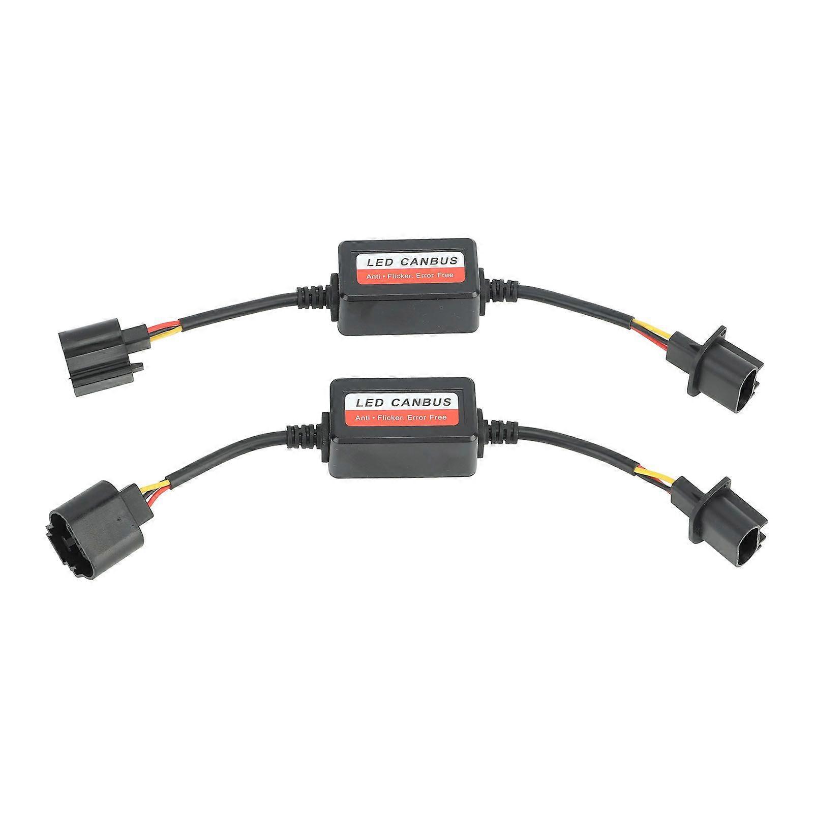 2pcs LED Headlight Decoder Resistor Canbus Decoder for H13 9008 Plug LED Headlight Fog Light