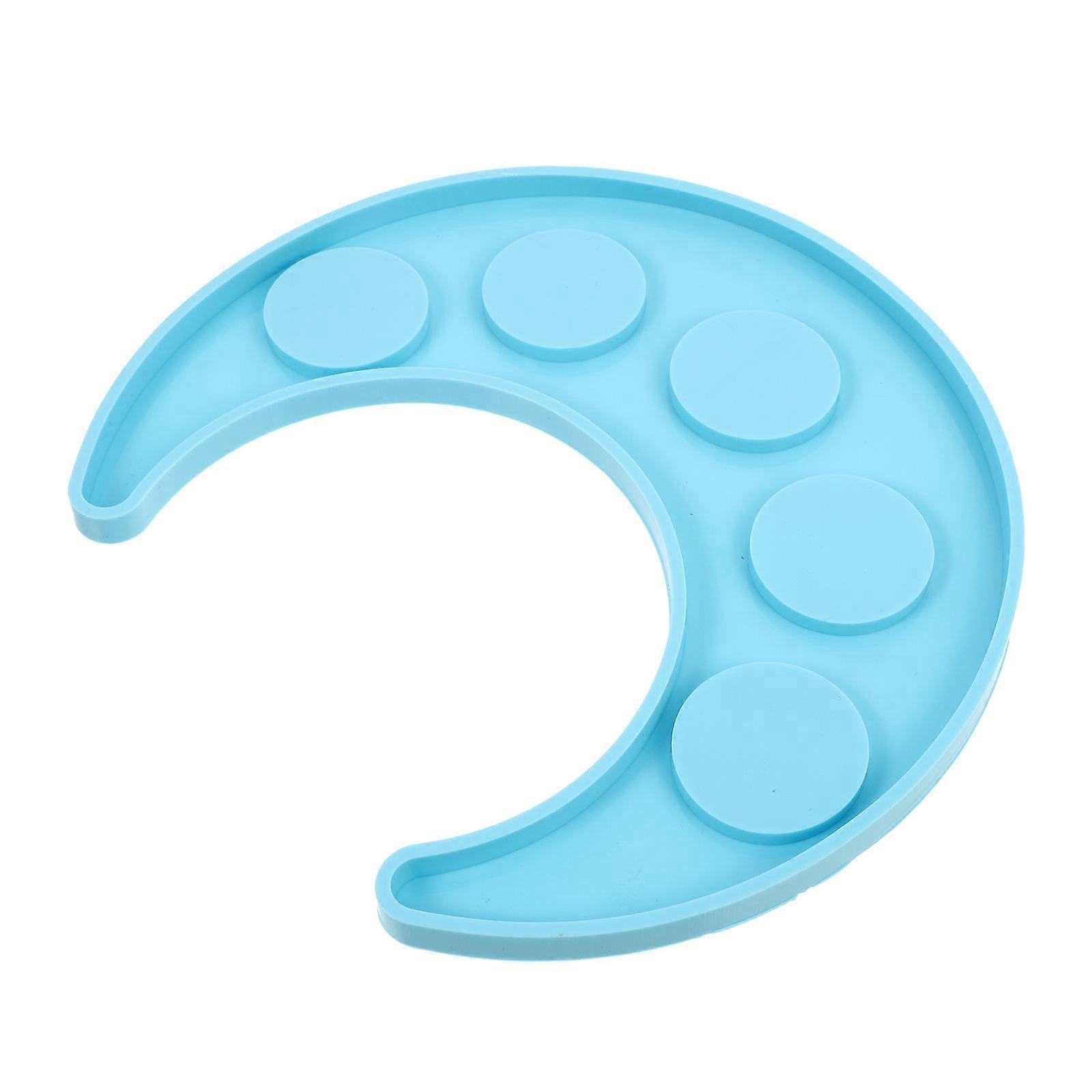 Blue Silicone Wine Glass Mold for DIY Decorations and Resin Crafts 6 Cavities