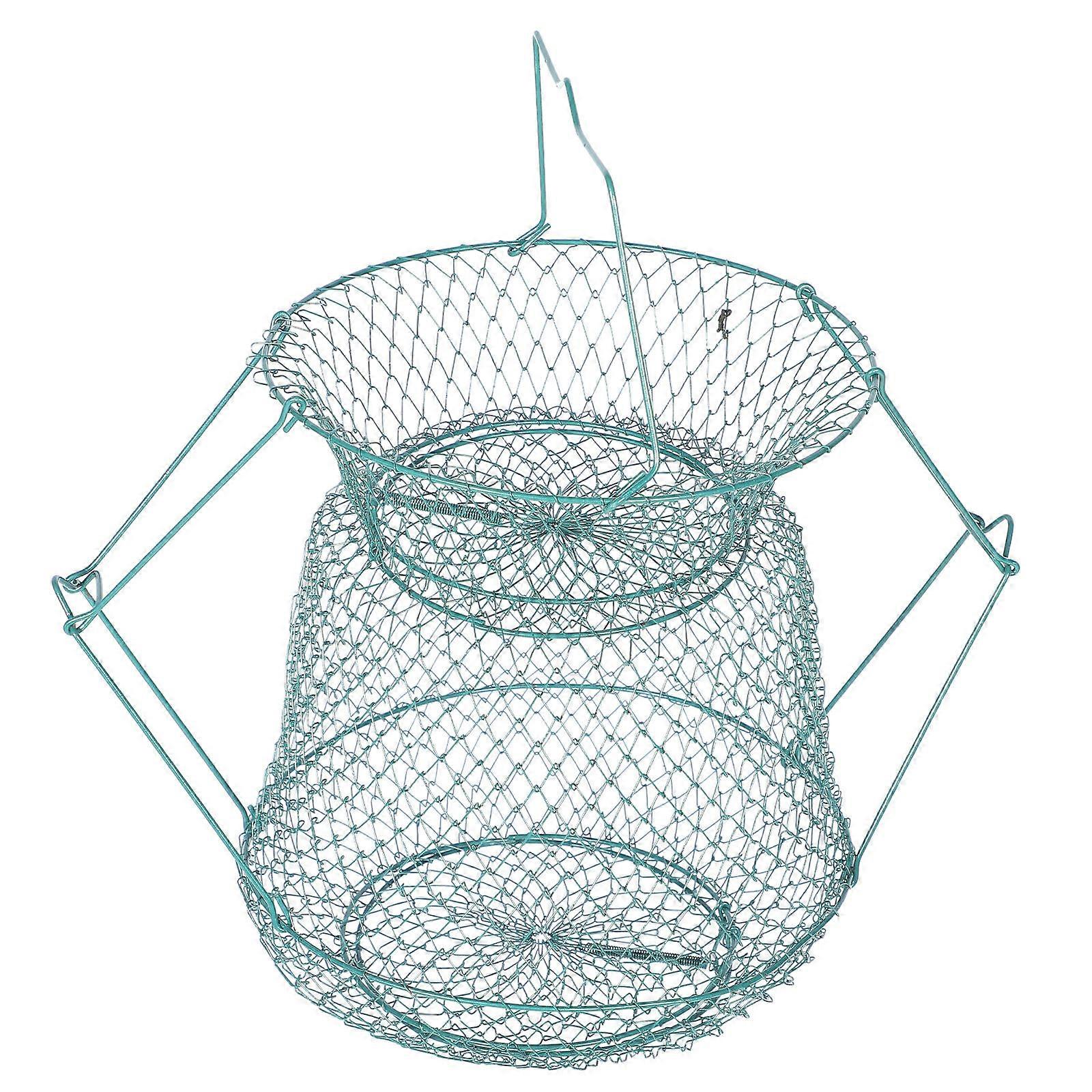 Portable Fishing Basket Metal Design Quick-Drying Fish Storage Durable 1Pcs