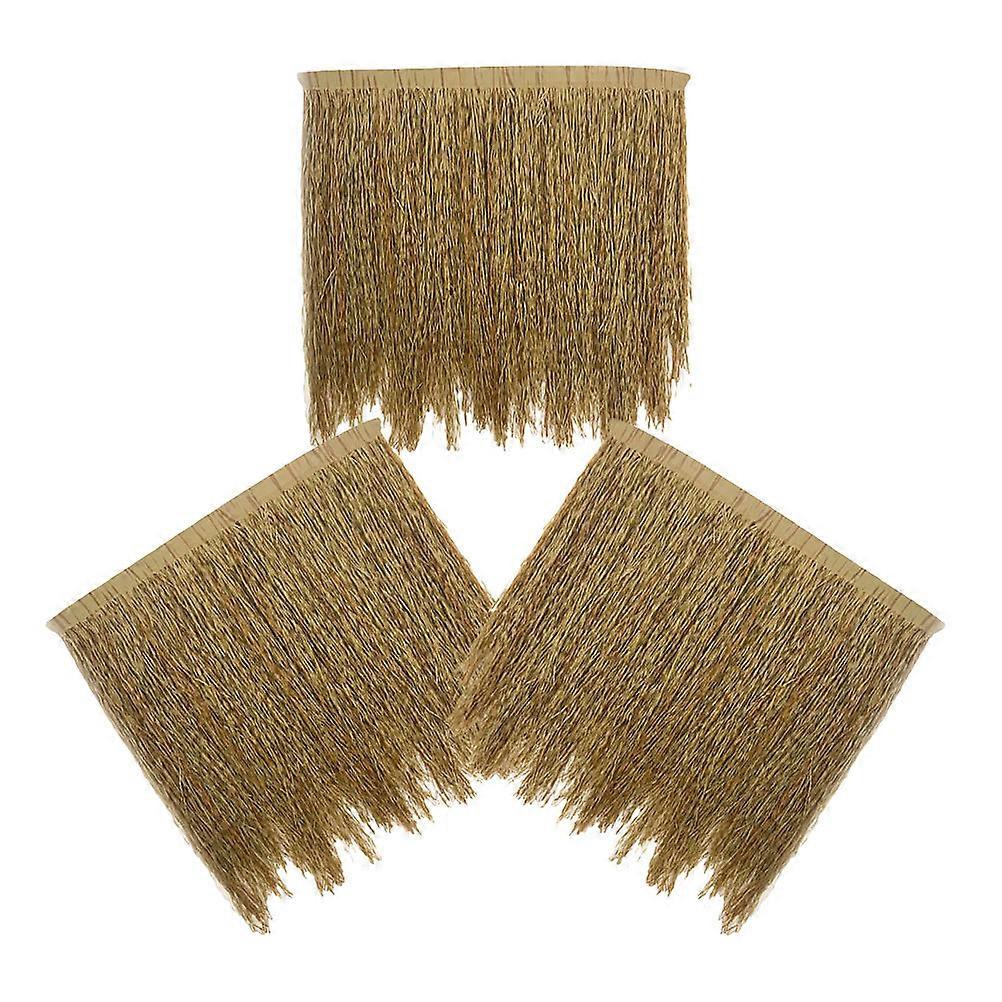 Simulated Roof Thatch Artificial Roof House Decoration Material Square Shape 3Pcs