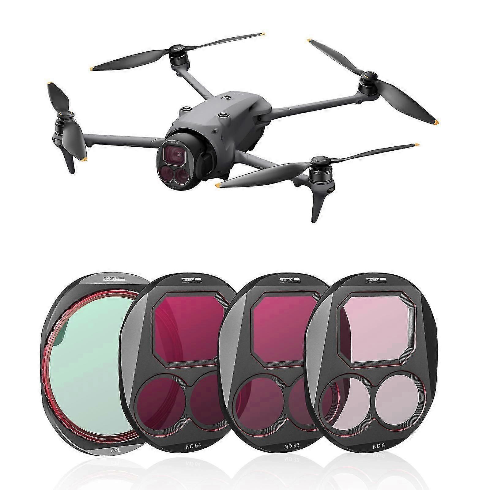 For DJI Mavic 4 Pro STARTRC 4 in 1 CPL ND8 ND32 ND64 Lens Filter Kit