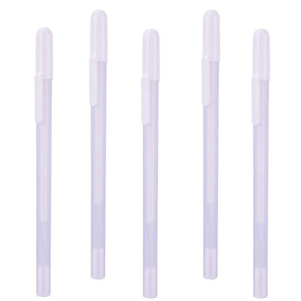 5pcs White Gel Ink Pens for Art, Scrapbooking, Coloring & Crafting Pigmented Rollerball Marker for Detailed Line Work