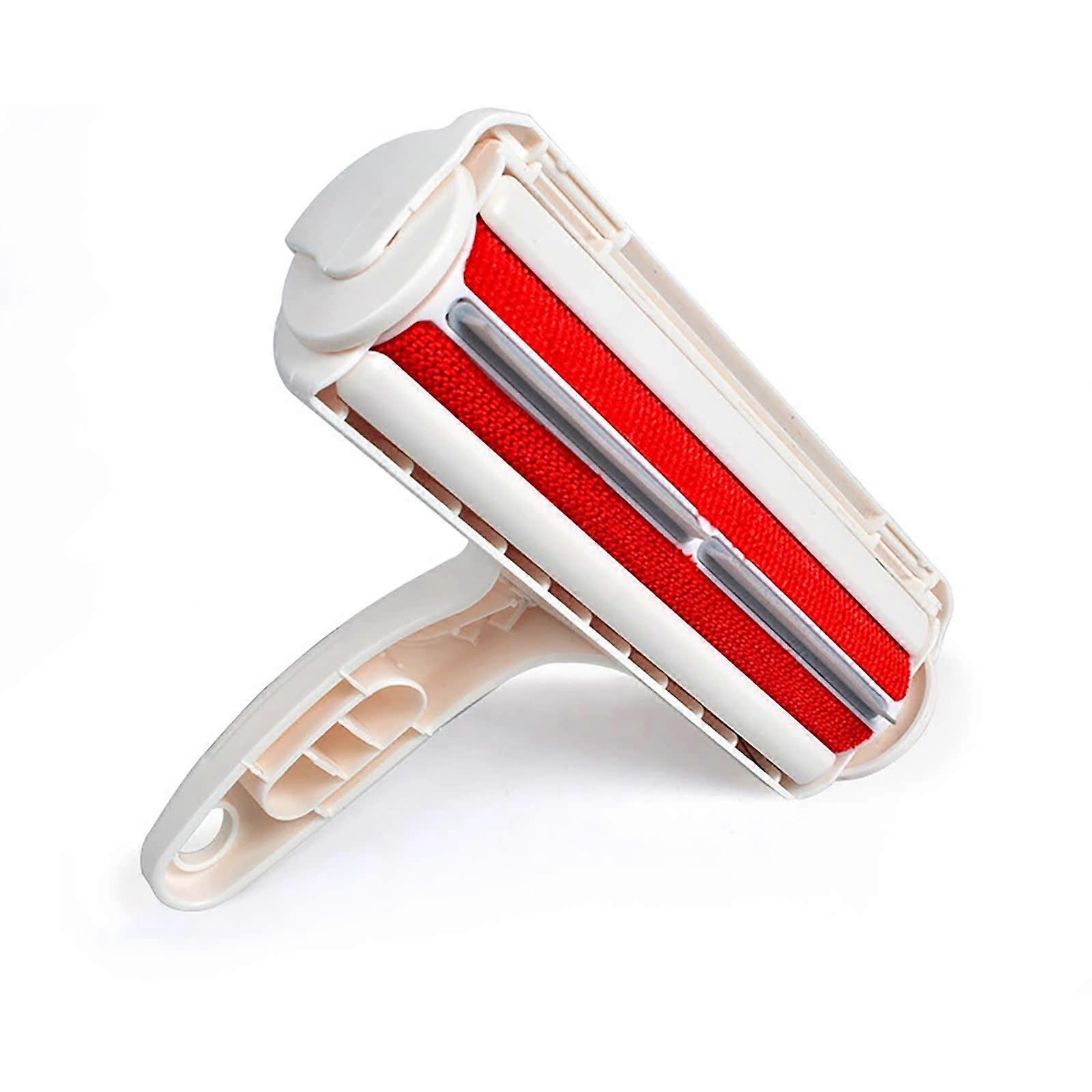 Pet Hair Remover, Reusable Lint Roller for Cats and Dogs, Portable Multi-Surface Fur Removal Tool in Red
