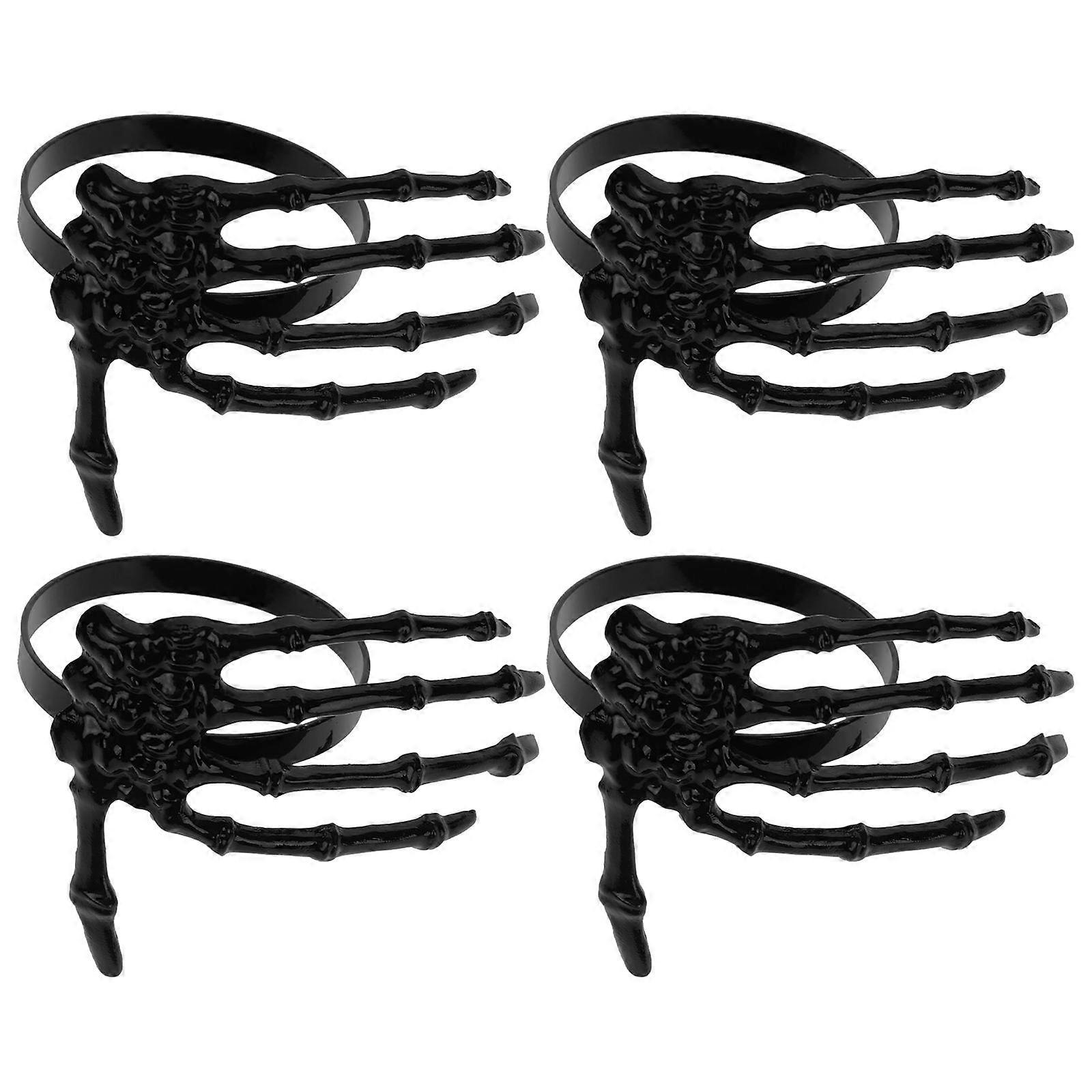 Ghost Hand Napkin Rings Chic Halloween Table Decor Buckles, Reusable Ferroalloy Design, Stylish for Parties & Gatherings