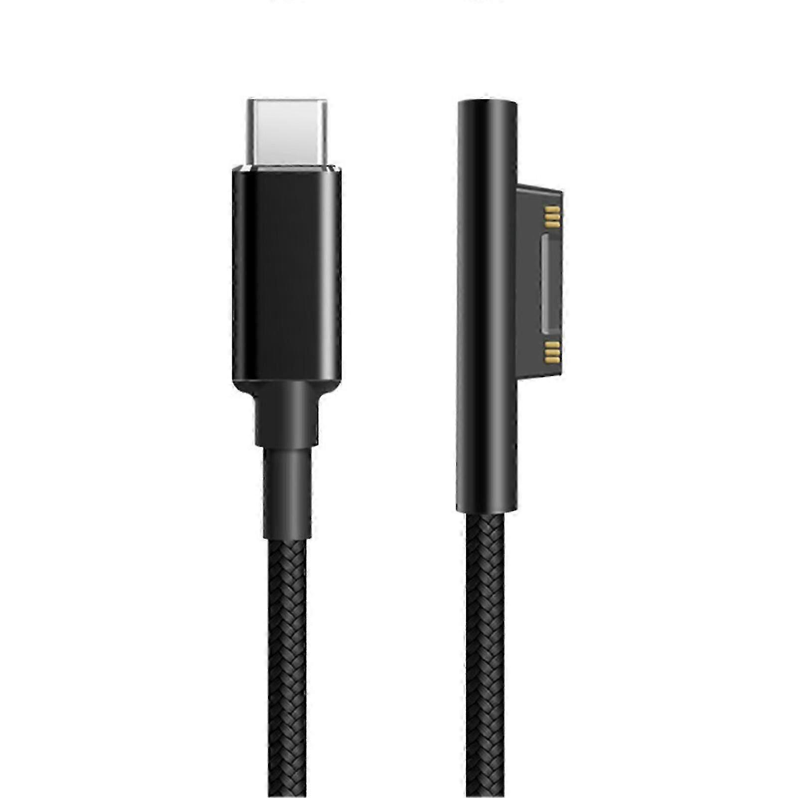 65W 15V 4A Laptop Charging Cable Magnetic High Speed PD Fast Charge Type-C Notebook Power Adapter Converter Cord Compatible Microsoft Surface Pro 3/4/