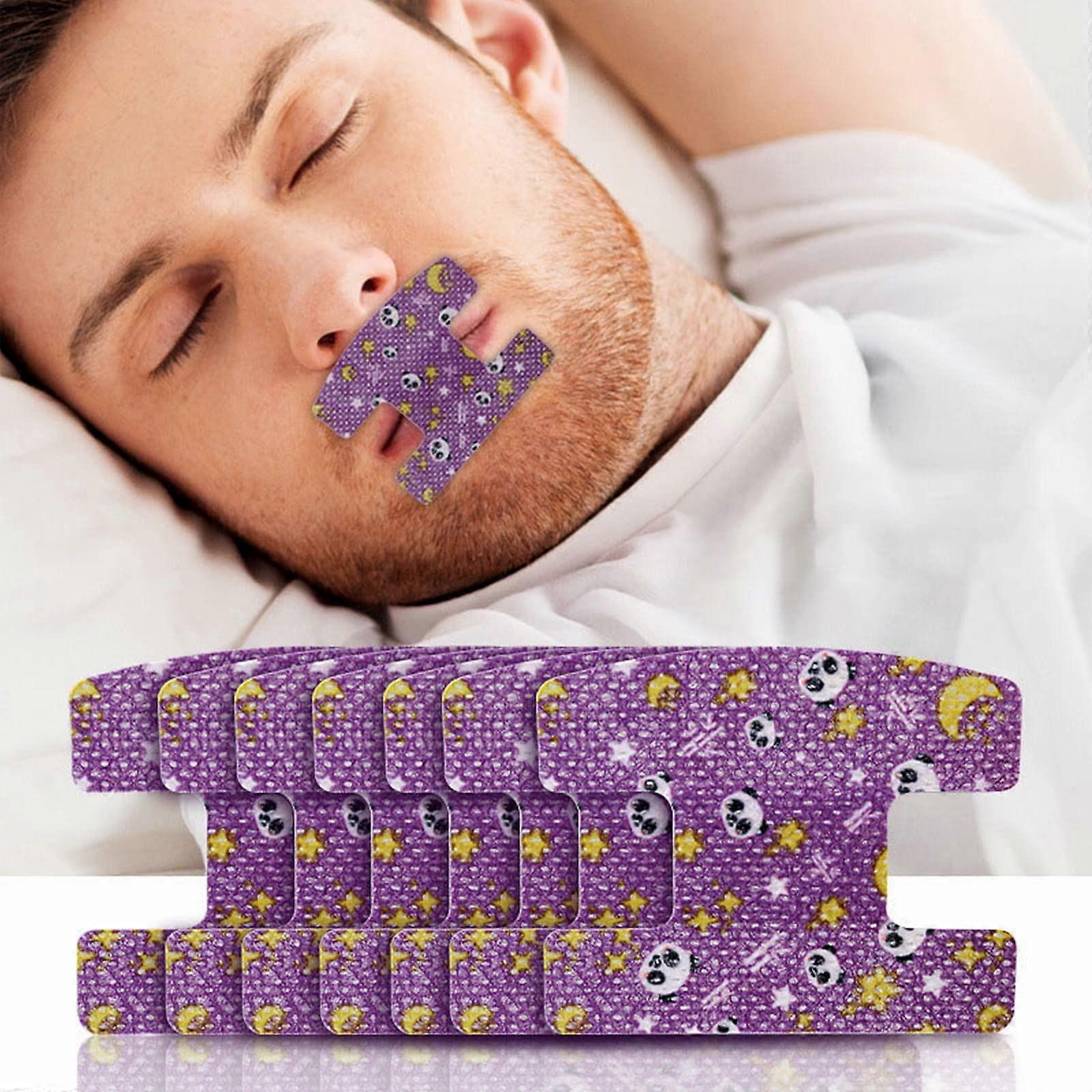 AntiSnoring Patch Nose Strips Mouth Strips for Sleeping Better Breathing (Purple)