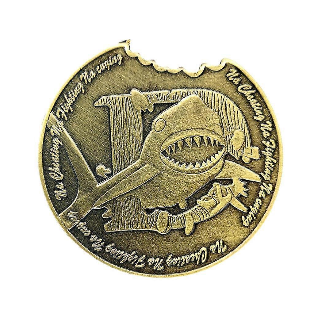 Big White Shark Abnormal Coin Art Collection 40mm