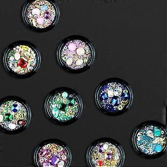 Nail Art Rhinestone Irregular AB Drills Hollow Rivet Beads Sticker DIY Manicure Tool G173