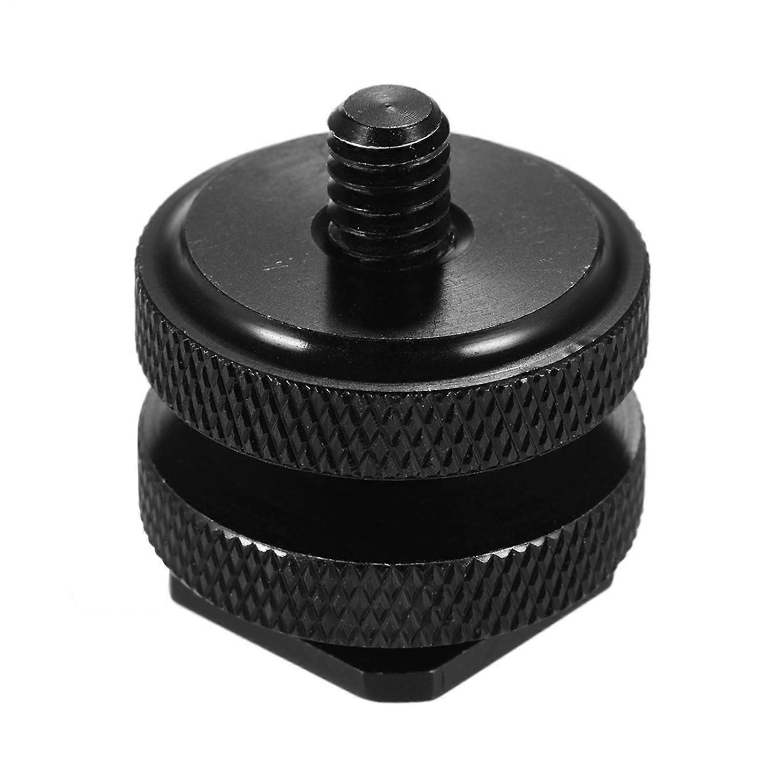 Hot Shoe Mount Adapter for Camera - Heavy Duty 1/4 Inch Double Screw for Cameras and Monitors, Compatible with DSLR and Mirrorless