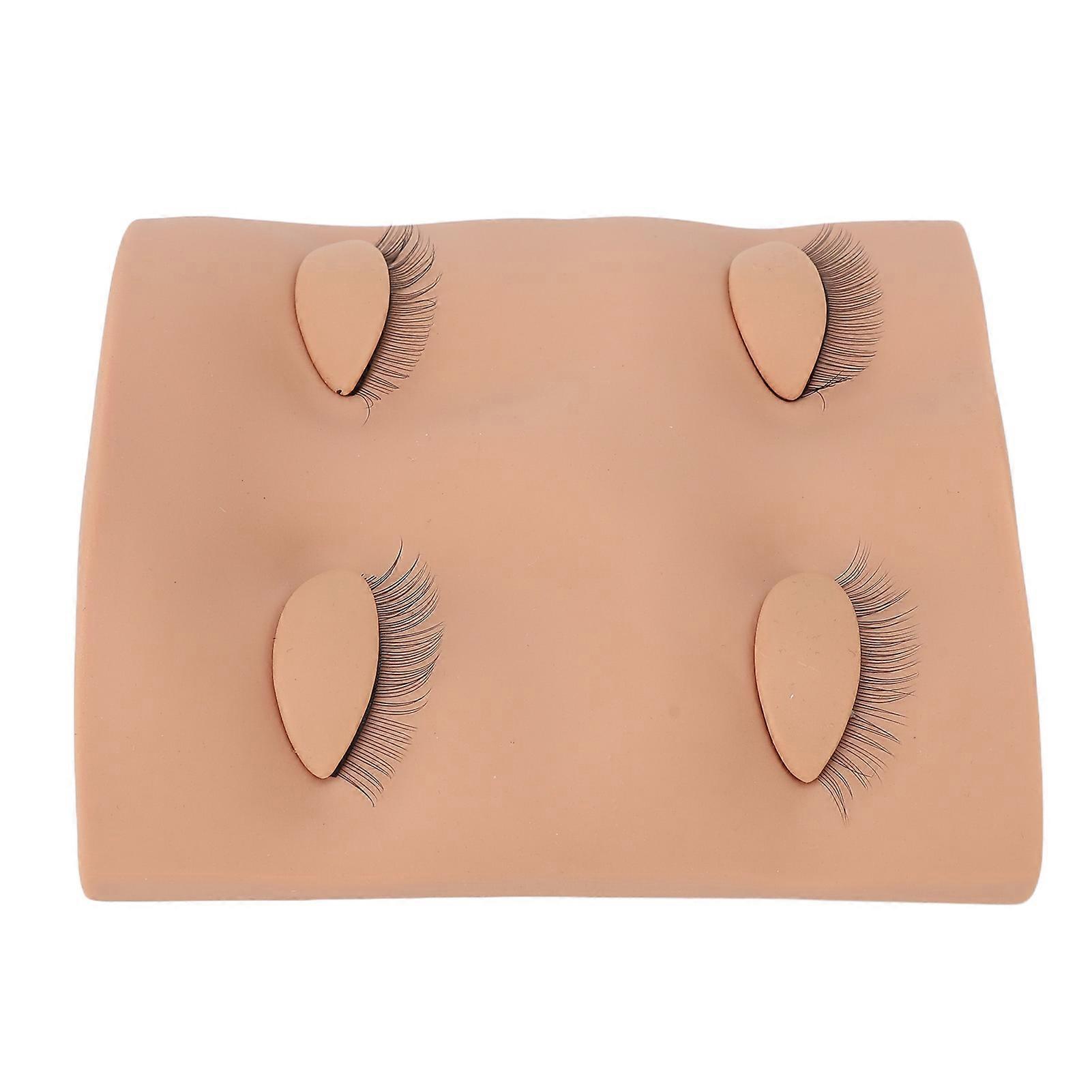 False Eyelashes Extension Practice Mannequin Head with Removable Eyelids for Makeup Training Skin Color