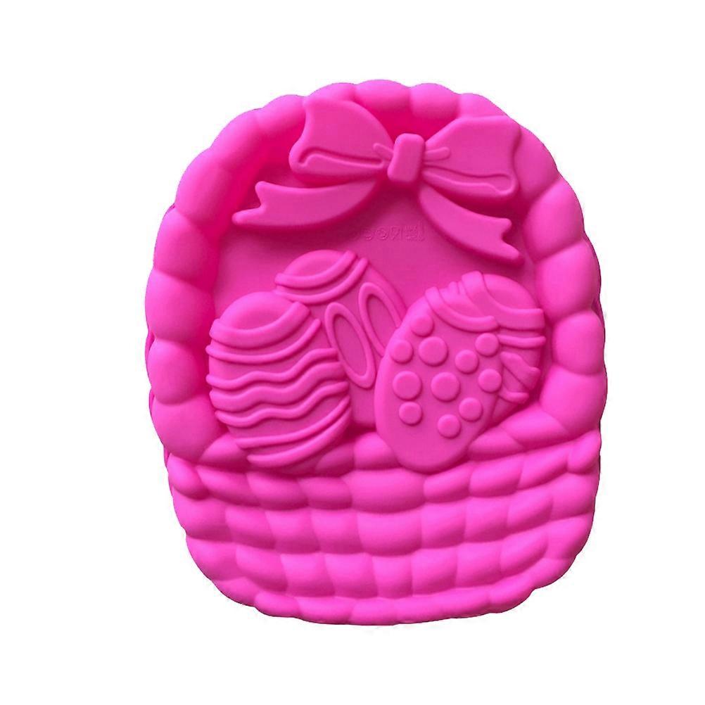 Silicone Bakeware Creative Design Egg Moulds for Diy Projects Non-Stick Easy to Clean Rosy 1Set