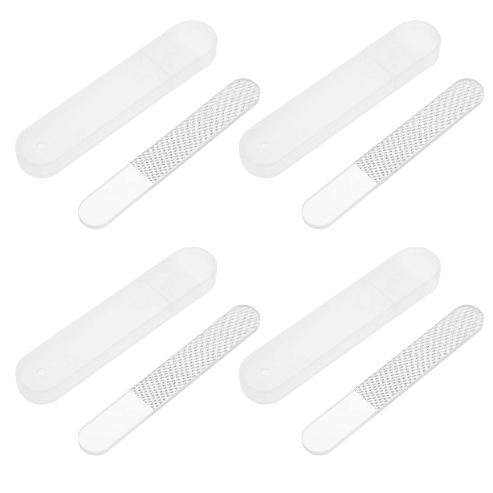 Glass Nail Files for Manicure Easy to Shape and Smooth Nails Material 4 Sets