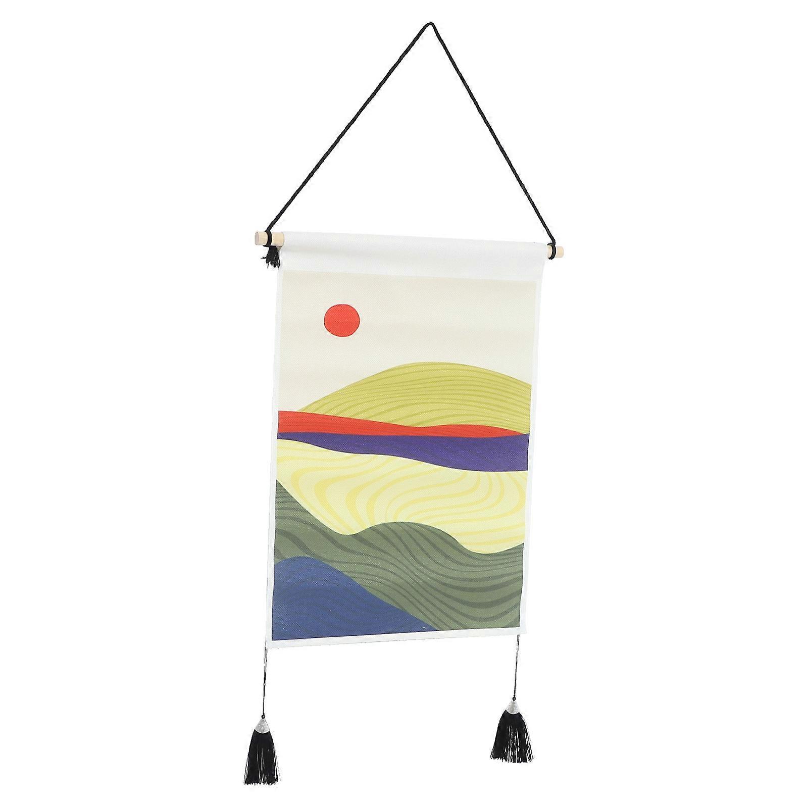 Decorative Wall Sunrise Pattern Multi-Colored 65x35cm Wall Decoration Fine Workmanship 1Set