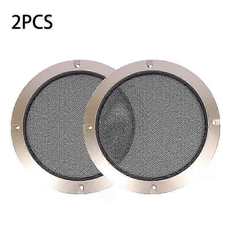 2Pcs Grille Speaker Conversion Net Cover Decorative Circle Metal Mesh Loudspeaker Accessories