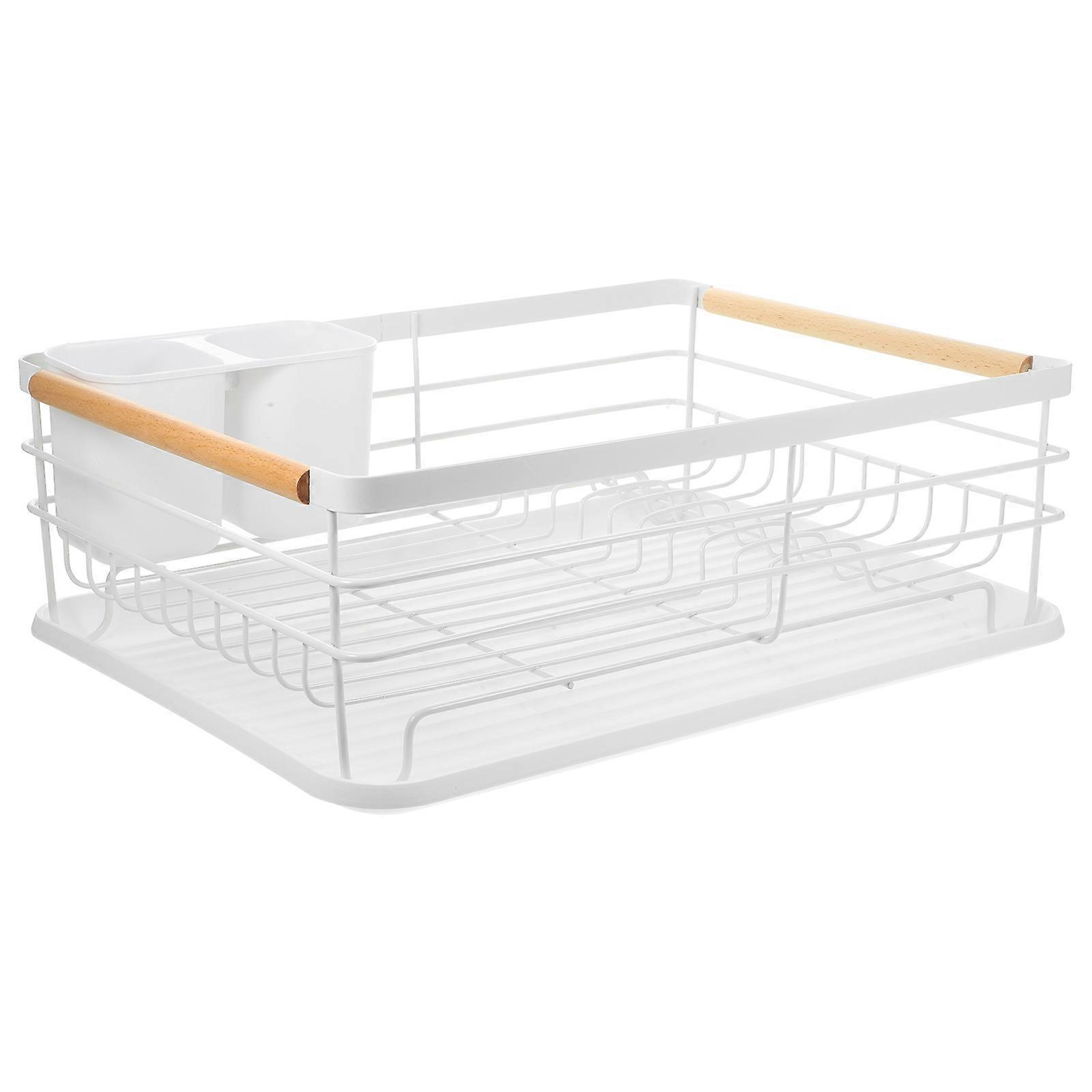 Bowl Drainer Dish Rack Kitchen Countertop Organizer Drying Storage Rectangular Shape Home Users 1Set