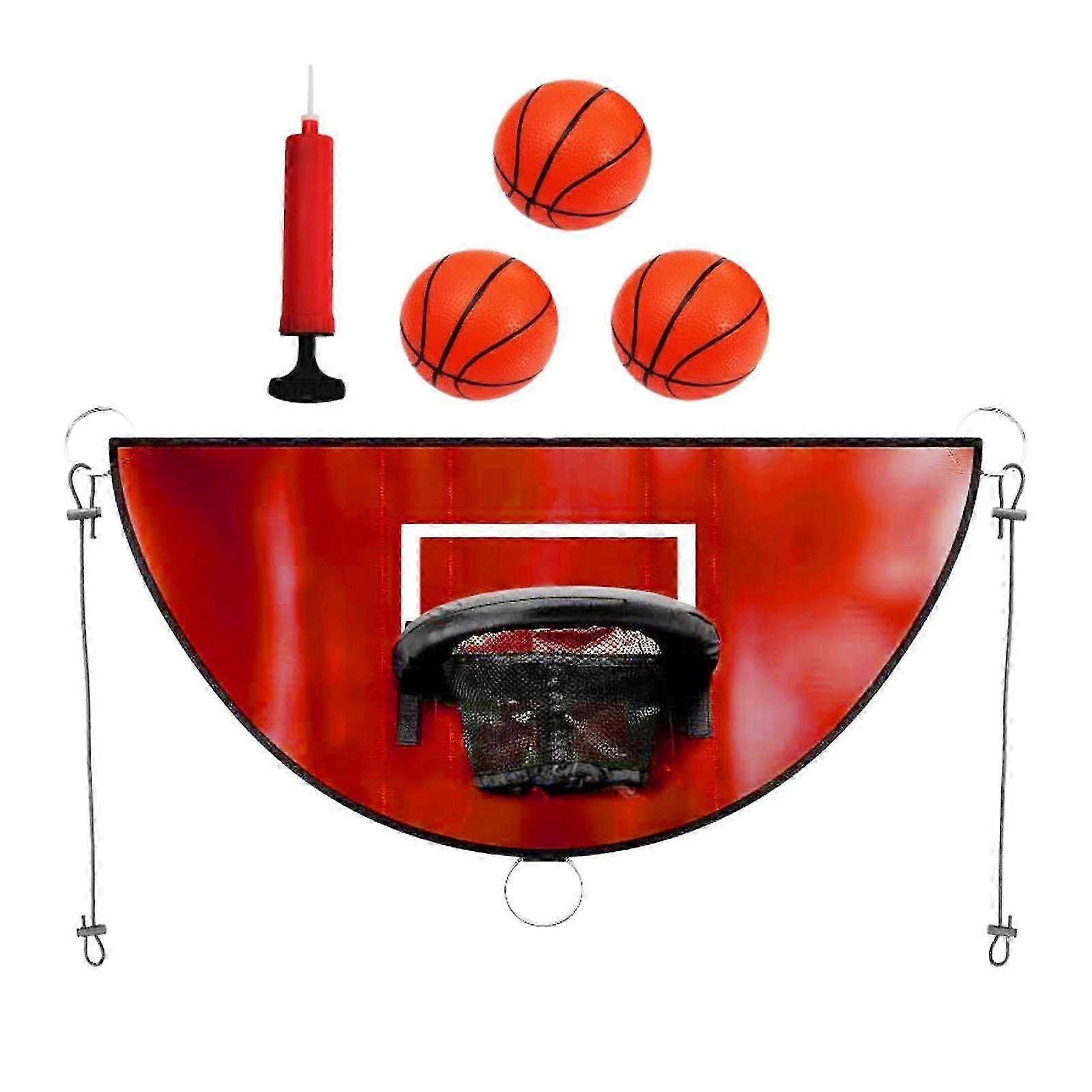 Mini Basketball Hoop for Trampoline with Enclosure Basketball Stand Outdoor Basketball Goal Waterproof Trampoline Accessories