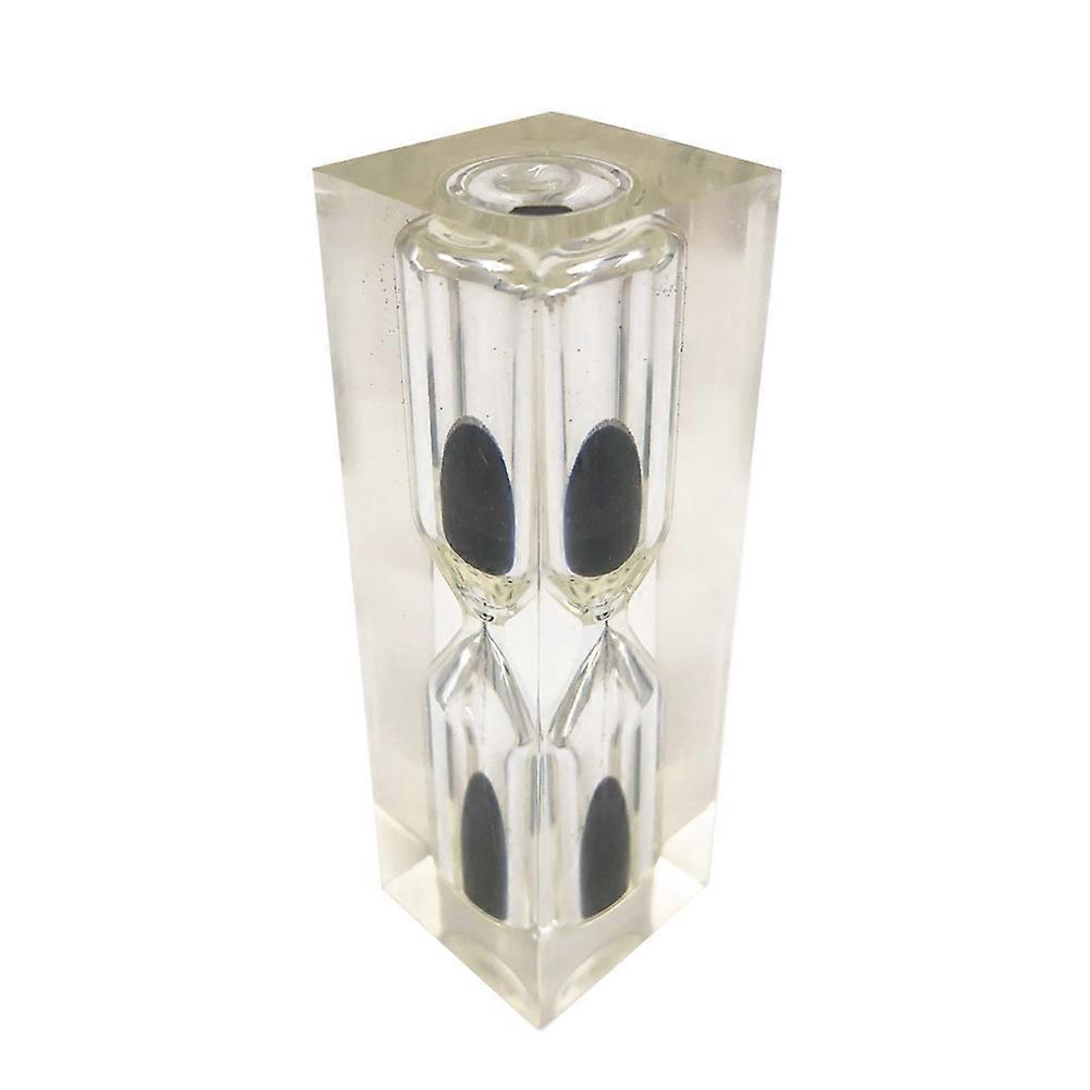 Creative Black Sandglass Timer for Tooth Brushing – Visual Countdown Hourglass for Home Decoration