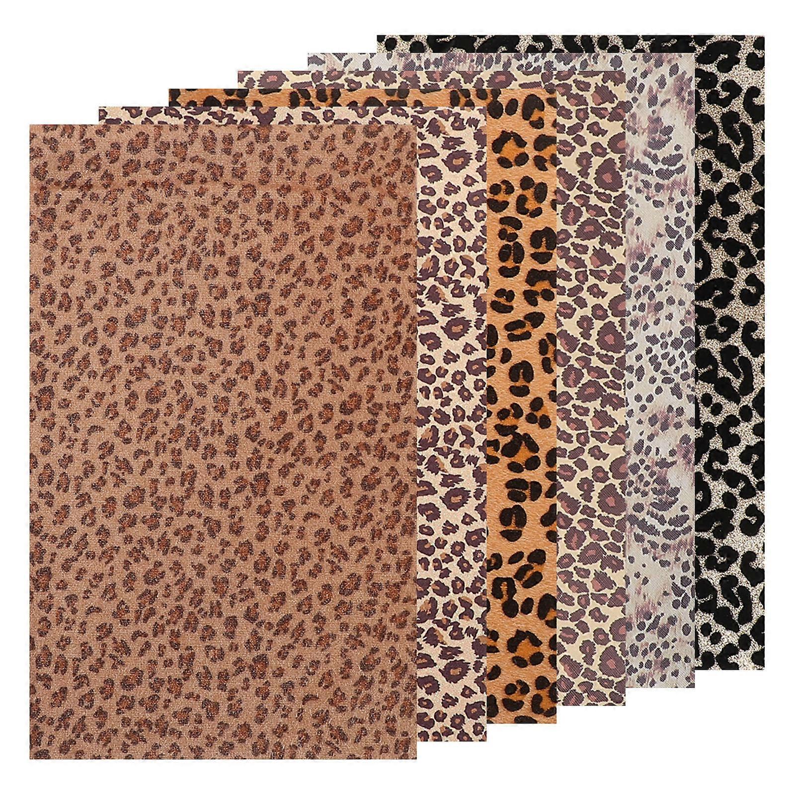 Leatherette Patch Diy Craft Leather Sheets Shapes Assorted Color 33.00X20.00X0.01CM 6Pcs