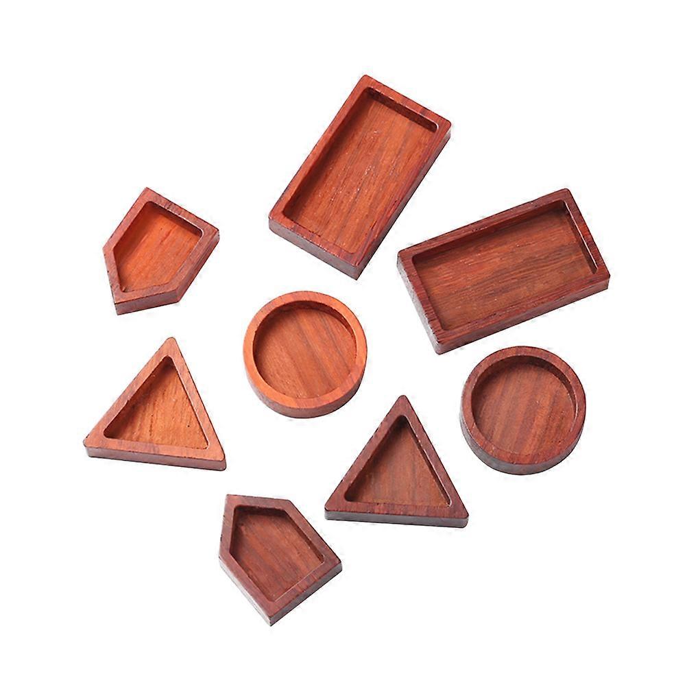 Creative Plastic Wood Frame Pendant Molds for DIY Jewelry Making Accessories Coffee Color