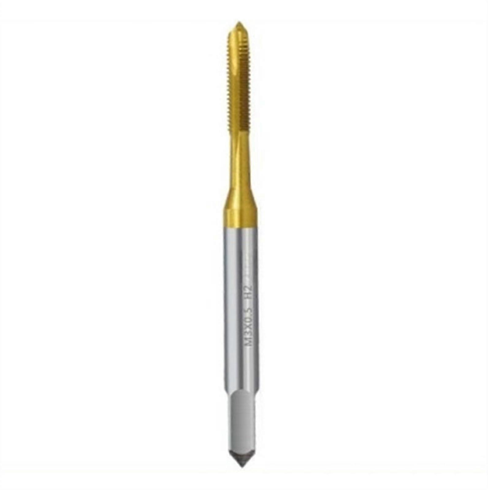 Coating Screw Tap M2 M2.5 M3 M3.5 M4 M5 M6 M8 M10 M12 Metric Straight Flute Wire Tap Hand Tools (Color: A, Size: M3x0.5) M3x0.5 A