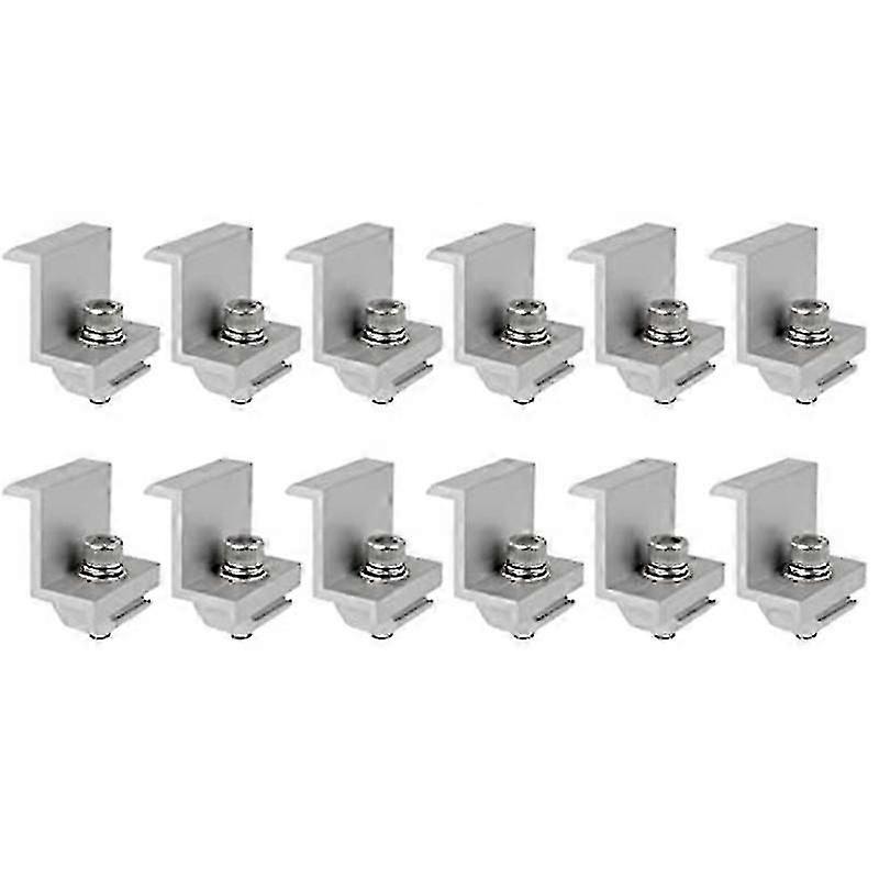12 Piece Solar Module Bracket End Clamp, End Clamp, Side Clamp for PV Solar Module Roof Mountings hwy