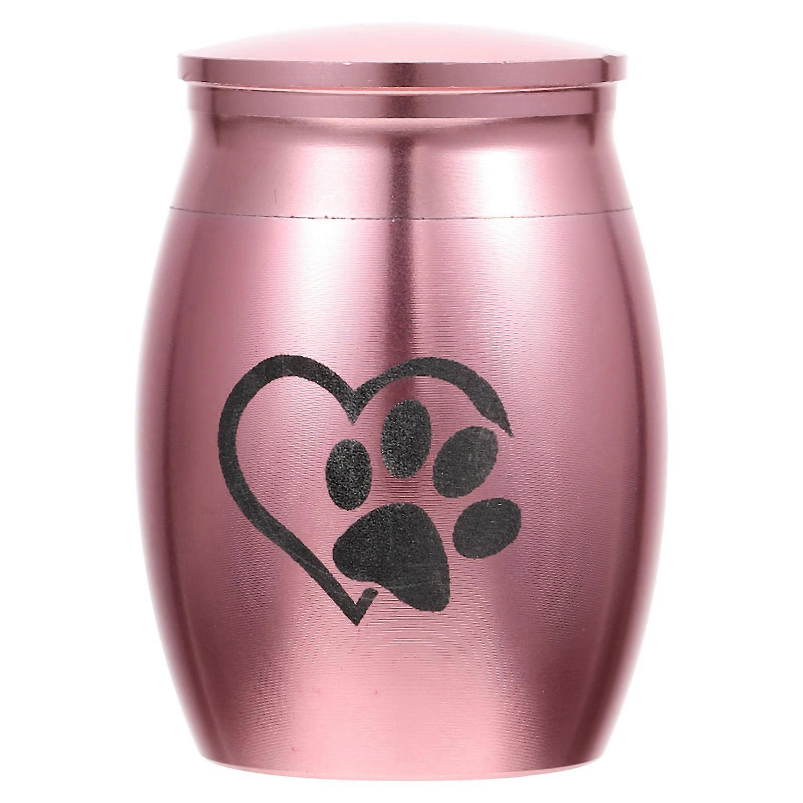 Pet Cinerary Casket Stainless Steel Puppy Urn Dog Cremation Container 1 Set for Pet Ashes Jar