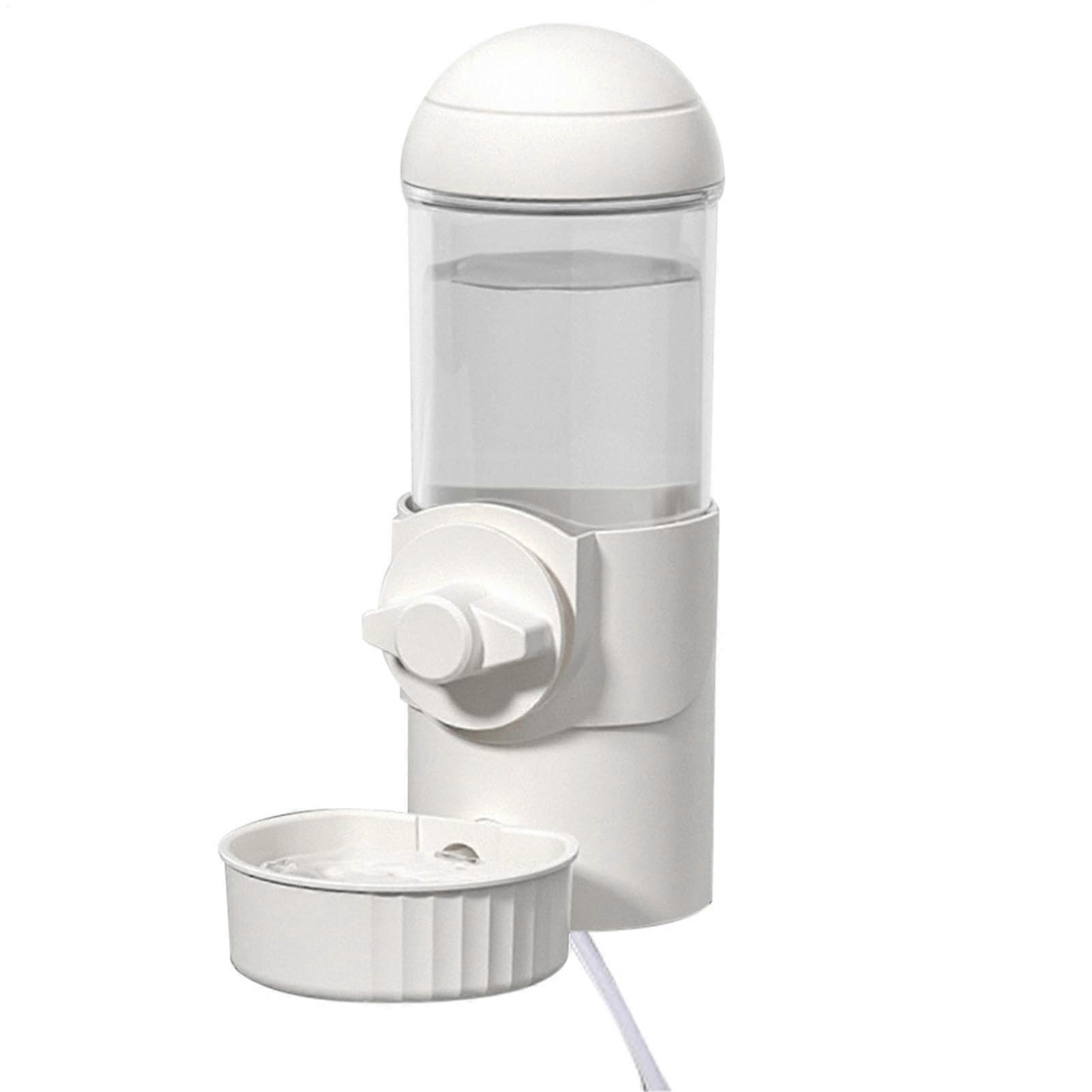 Dog Box Water Bottle 500ml Heated Cage Dispenser - USB Removable Pet Water Bottle for Dog Cat Crates Gray C