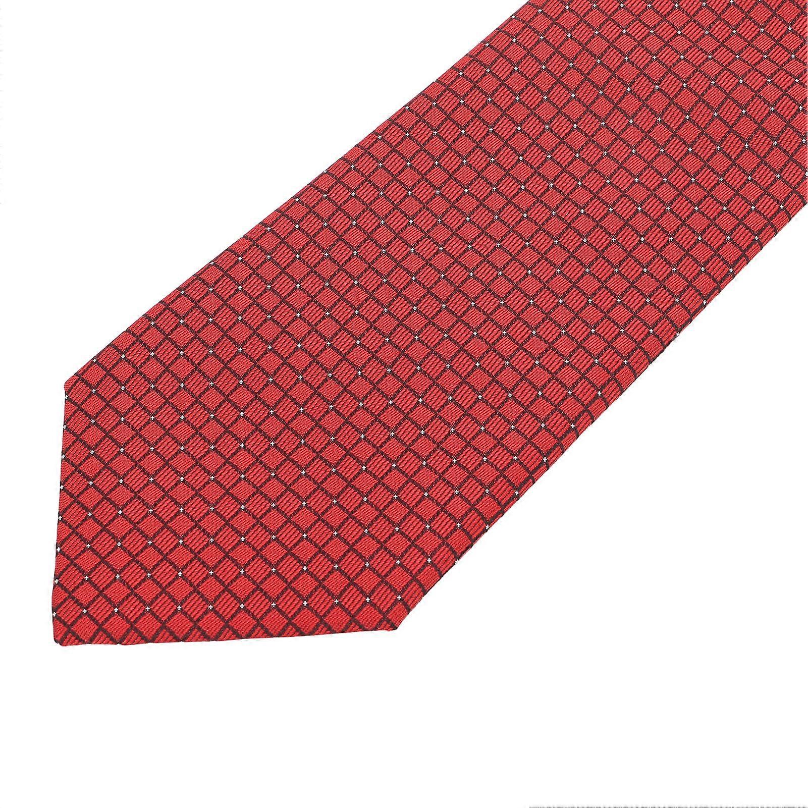 Men Tie Business Casual Style Polyester Silk Plaid Point Design Neck Ties Length 146cm Width 8cm for Conferences TG-03