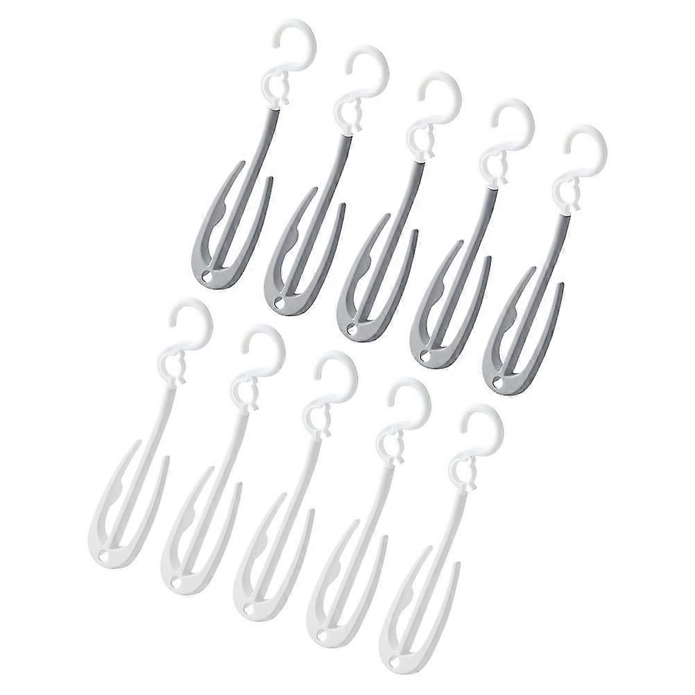 10pcs Multifunctional Shoe Hanging Hooks, Lightweight Drying Rack for Shoes, Ties, Towels, Earphones, Space Saving Organizer for Wardrobe Closet Use