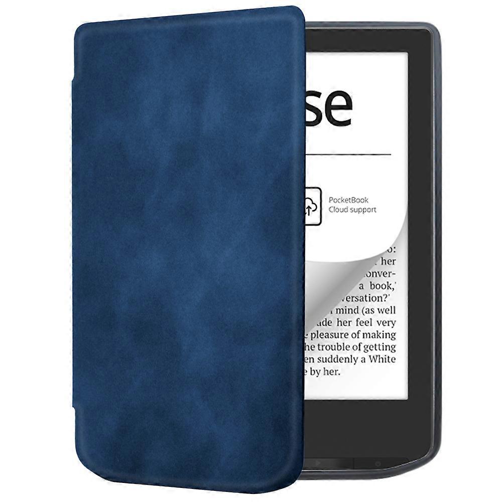Per Pocketbook Verse Pro PB629 634 Custodia in pelle E-Reader Auto Sleep Wake Cover protettiva blu scuro